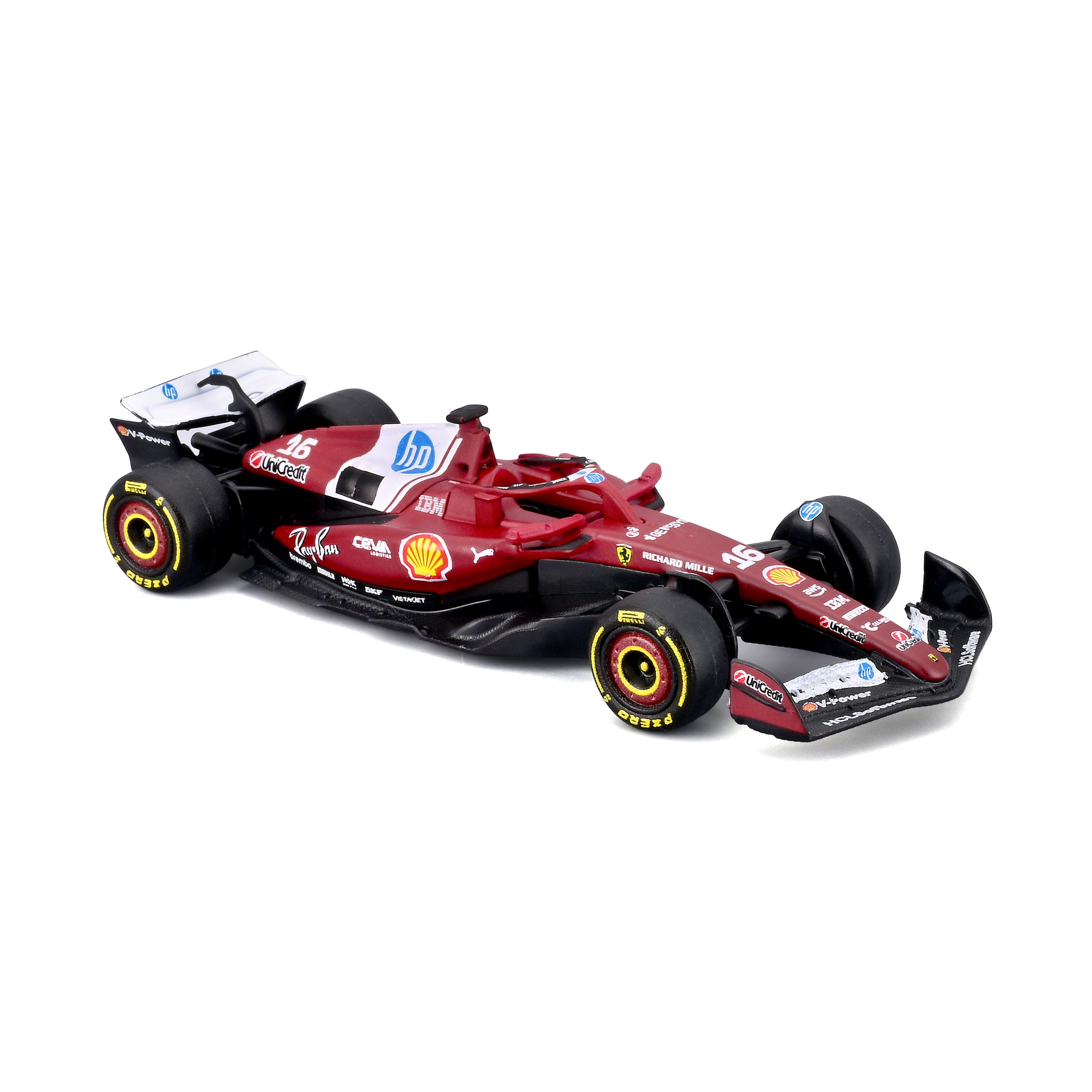 bburago-ferrari-sf-25-16-charles-leclerc-1-64-avec-vitrine image 6