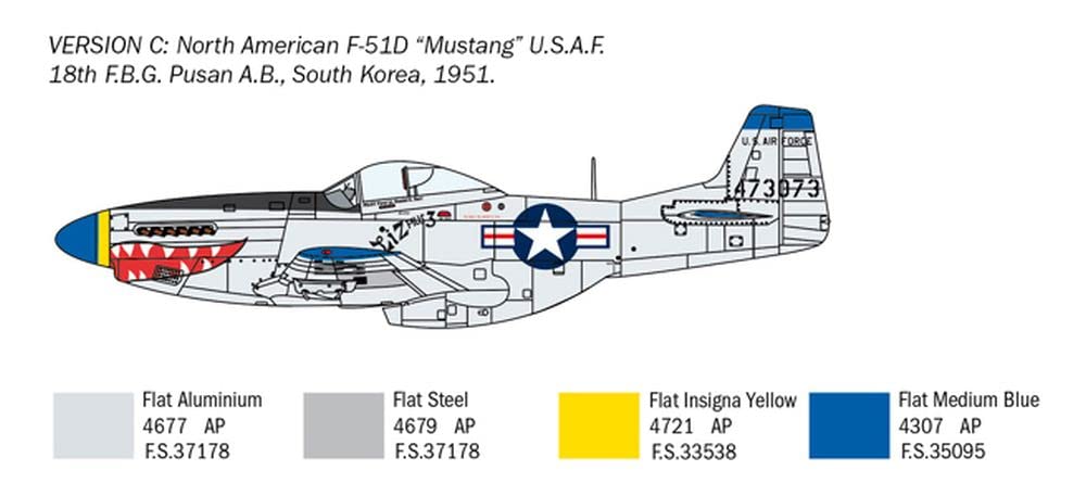 italeri-1452s-f-51d-korean-war-1-72-kit-maquette-avion image 6