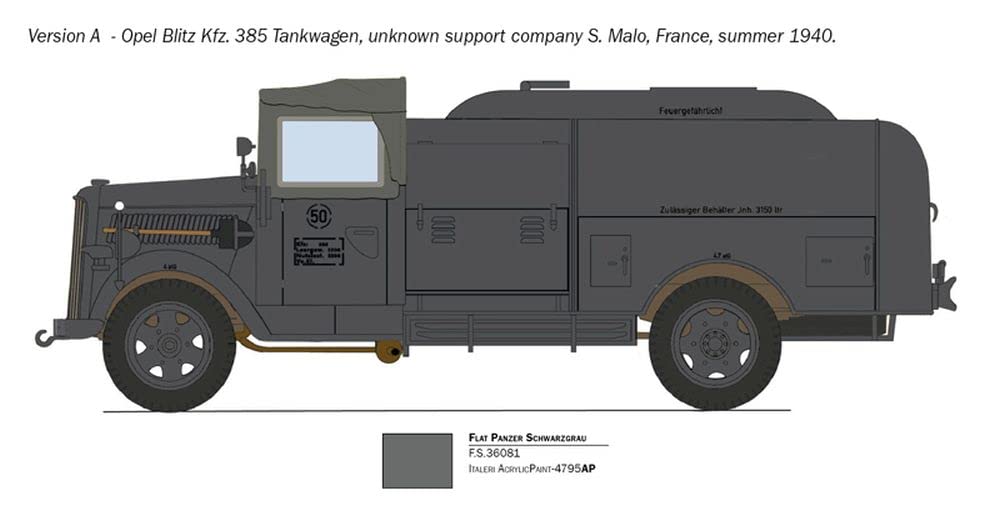 italeri-opel-blitz-tankwagen-maquette-camion-militaire image 4