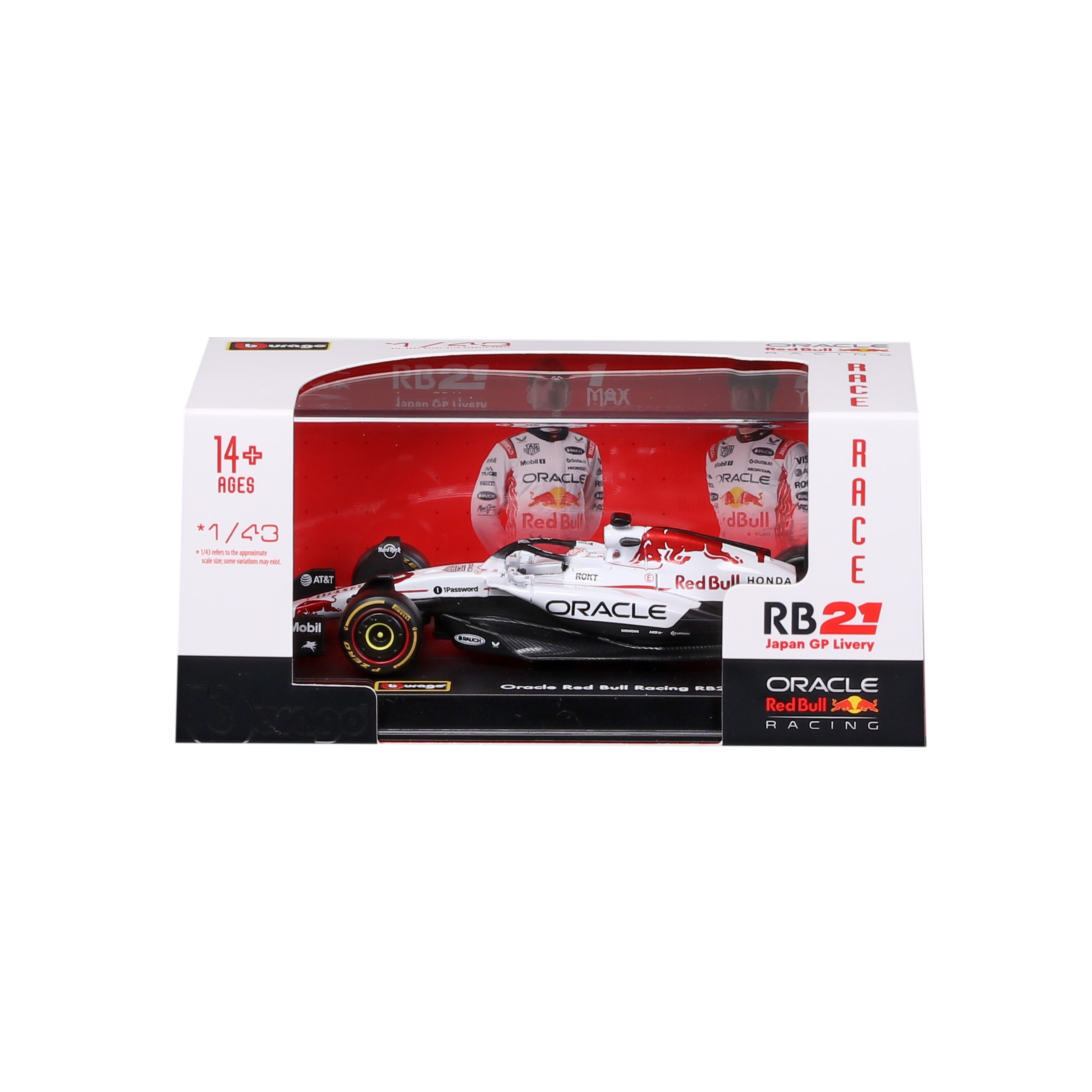 bburago-f1-red-bull-racing-rb21-japon-2025-1-verstappen-1-43-avec-vitrine image 8