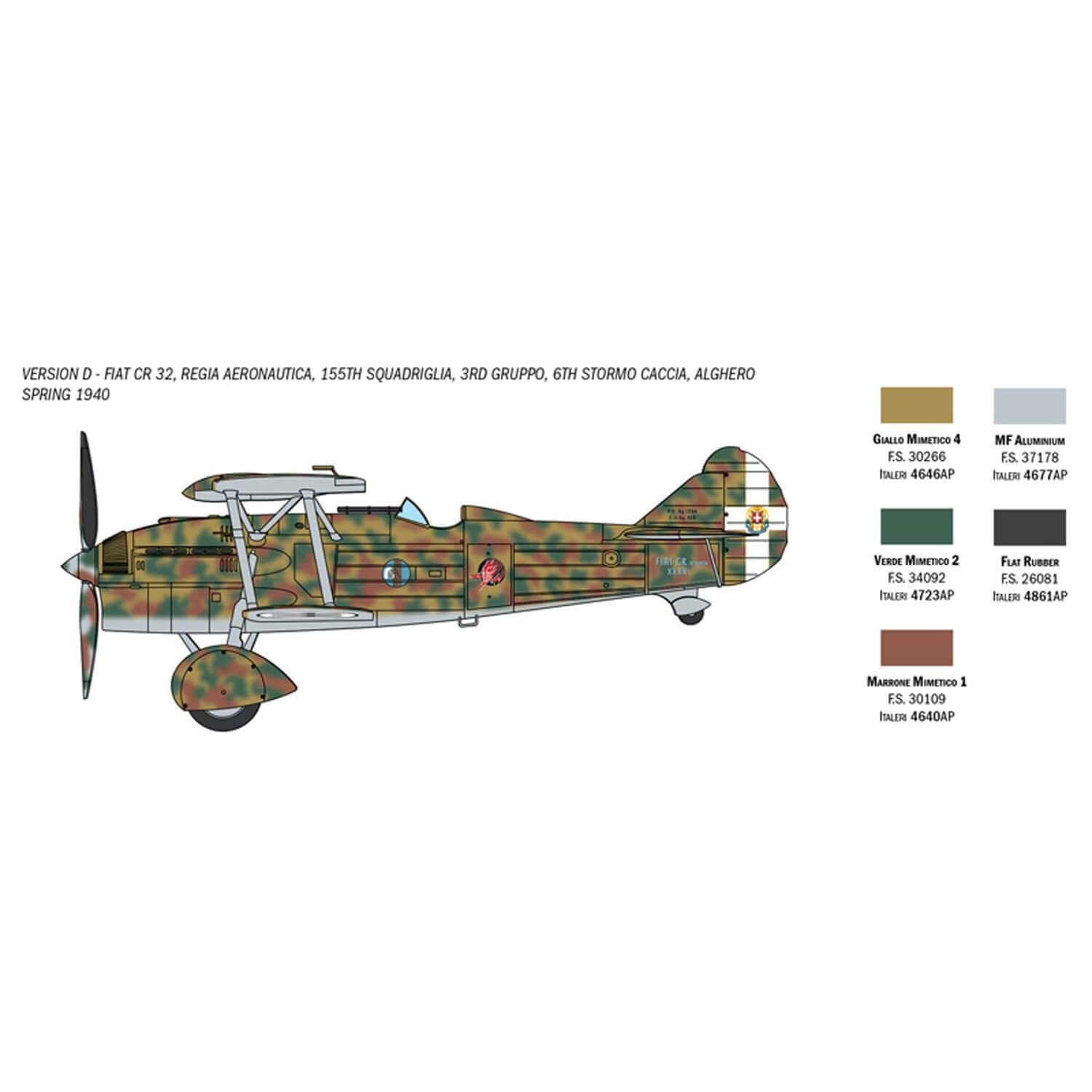 italeri-1438-fiat-cr-32-freccia-maquette-avion-1-72-monter image 5