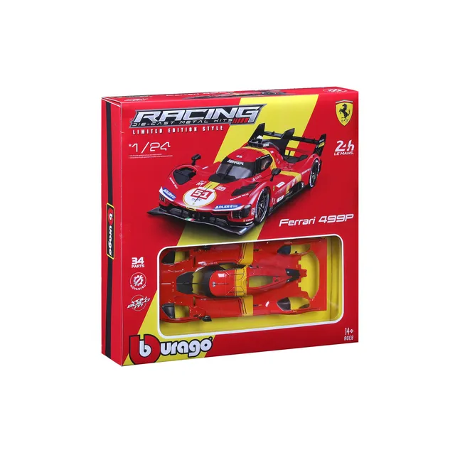 bburago-model-kit-ferrari-499p-51-champion-le-mans-2023-1-24 image 1