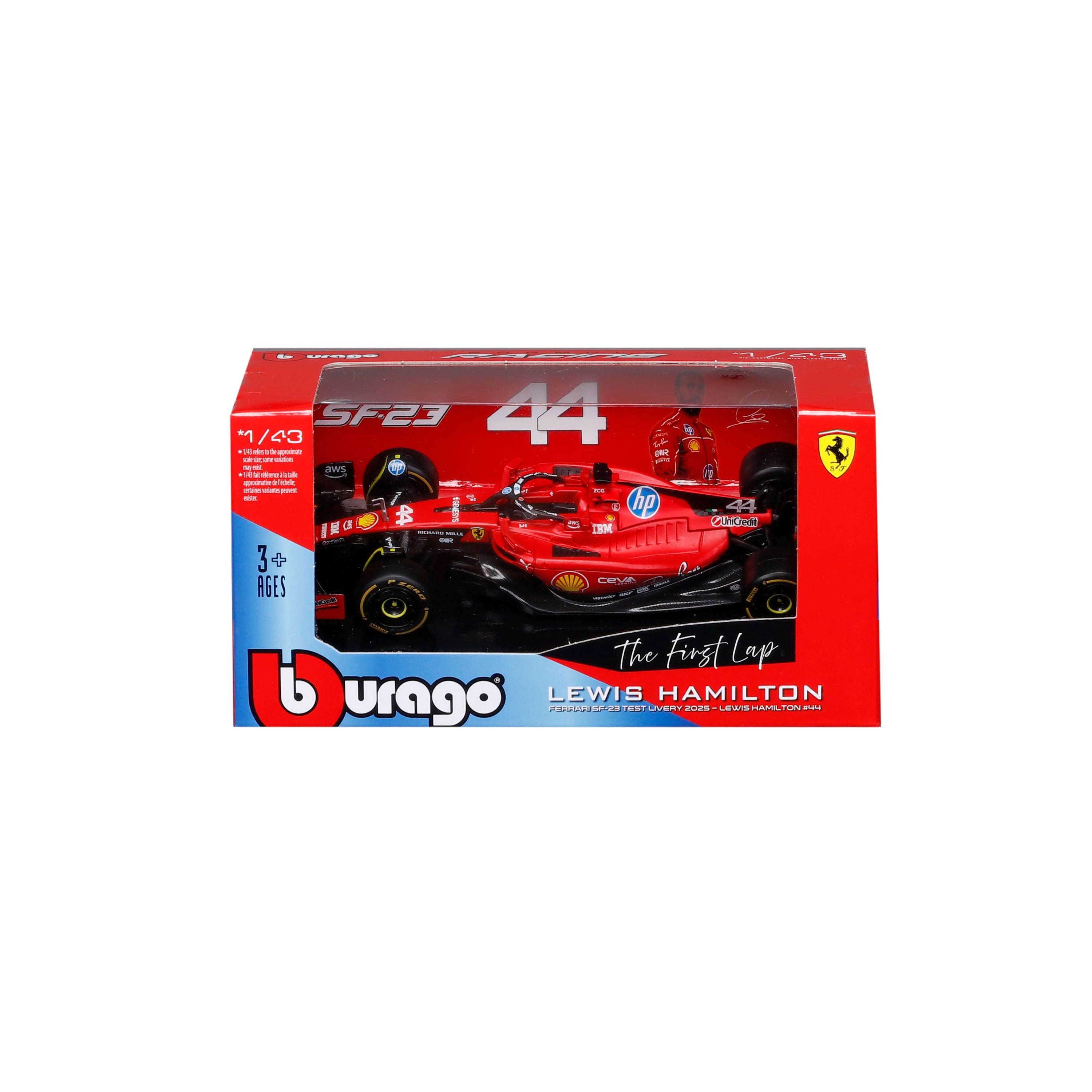 bburago-ferrari-sf-23-test-fiorano-44-lewis-hamilton-voiture-miniature-diecast-1 image 2