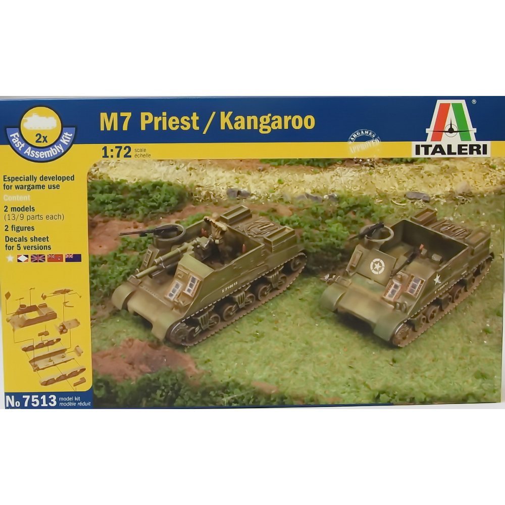 italeri-i7513-maquette-militaire-m7-priest-105mm-1-72-lot-2-v-hicules image 4