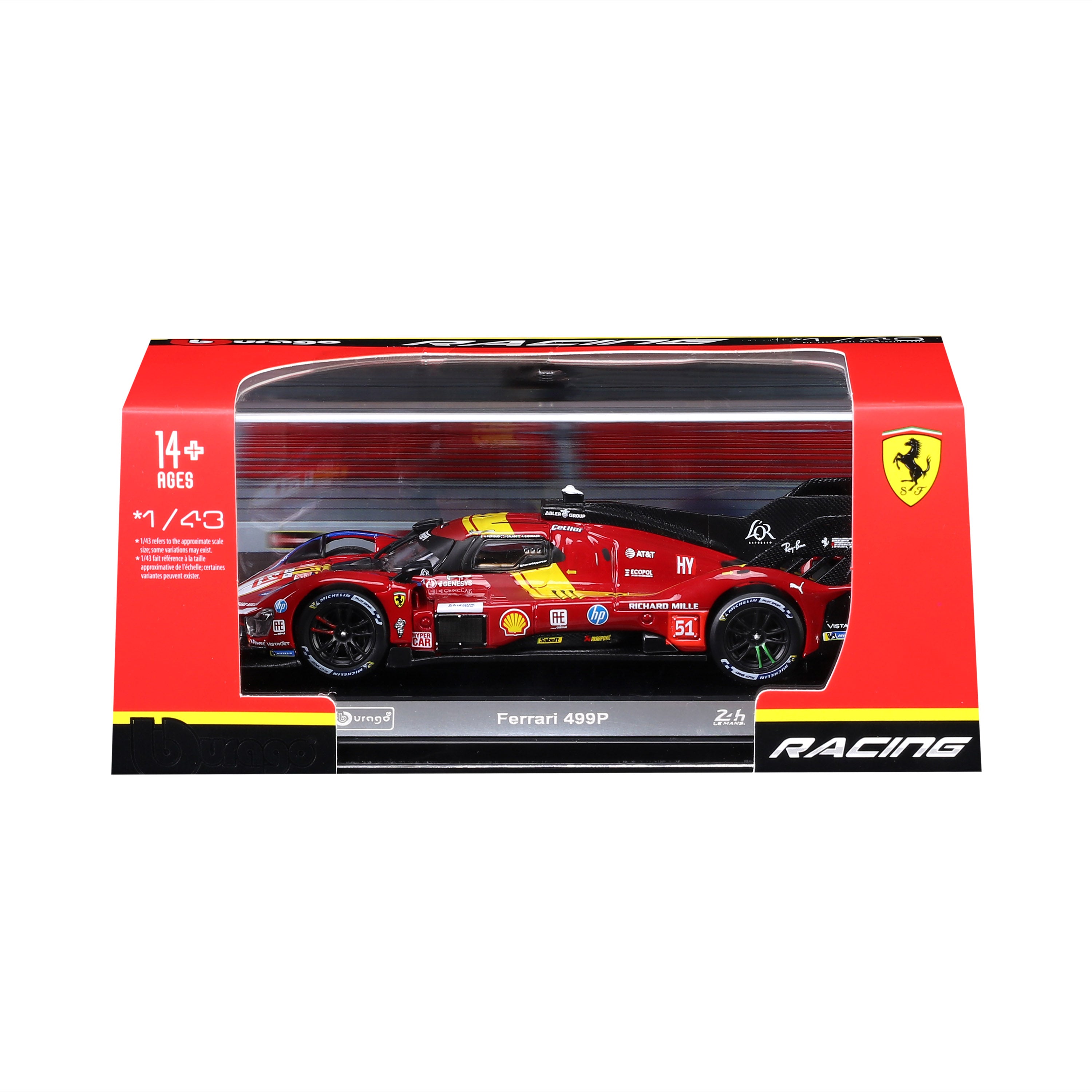 bburago-ferrari-499p-n-51-le-mans-2025-lmh-1-43-avec-vitrine image 8