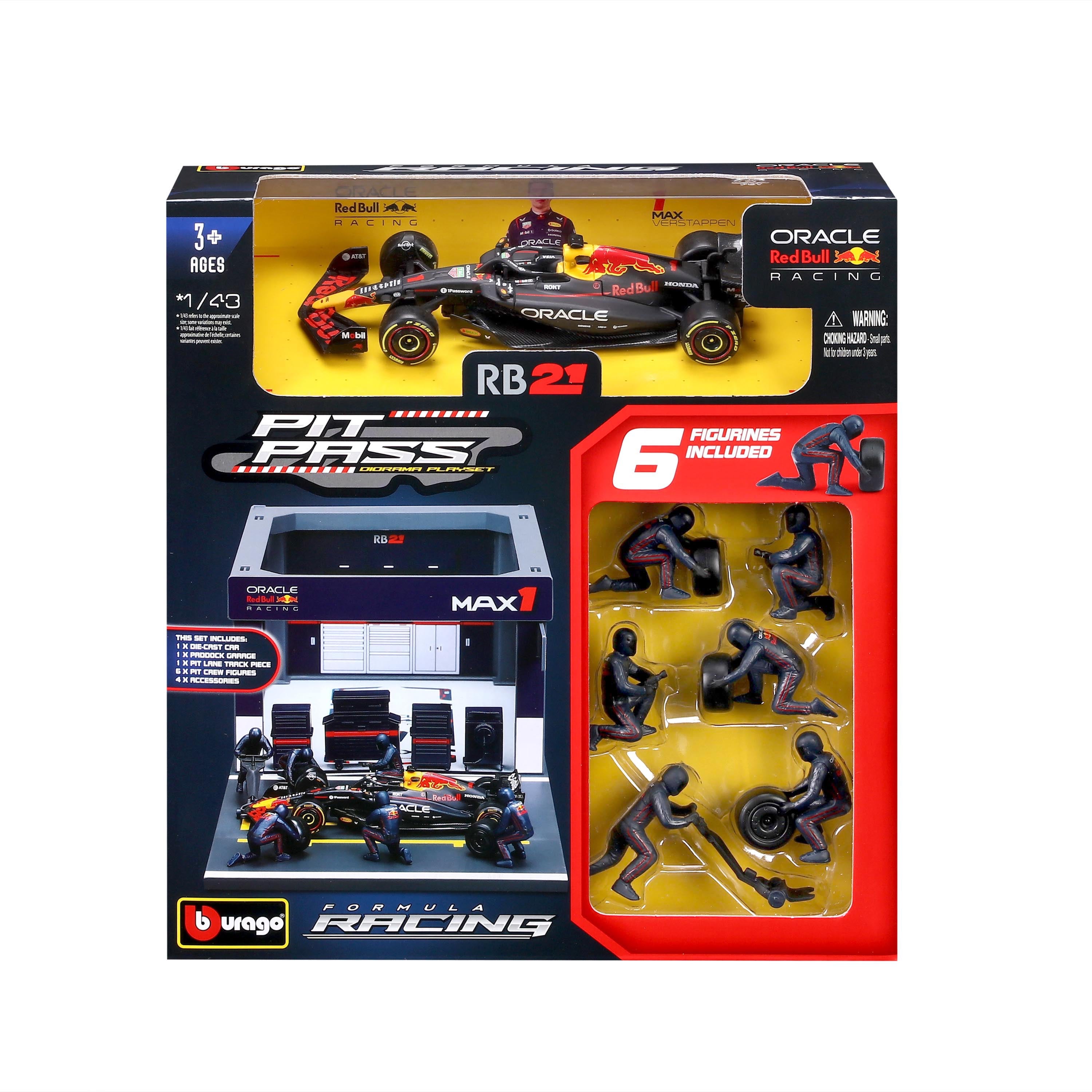 bburago-red-bull-rb21-1-verstappen-2025-playset-diorama-pit-stop-f1-1-43 image 5