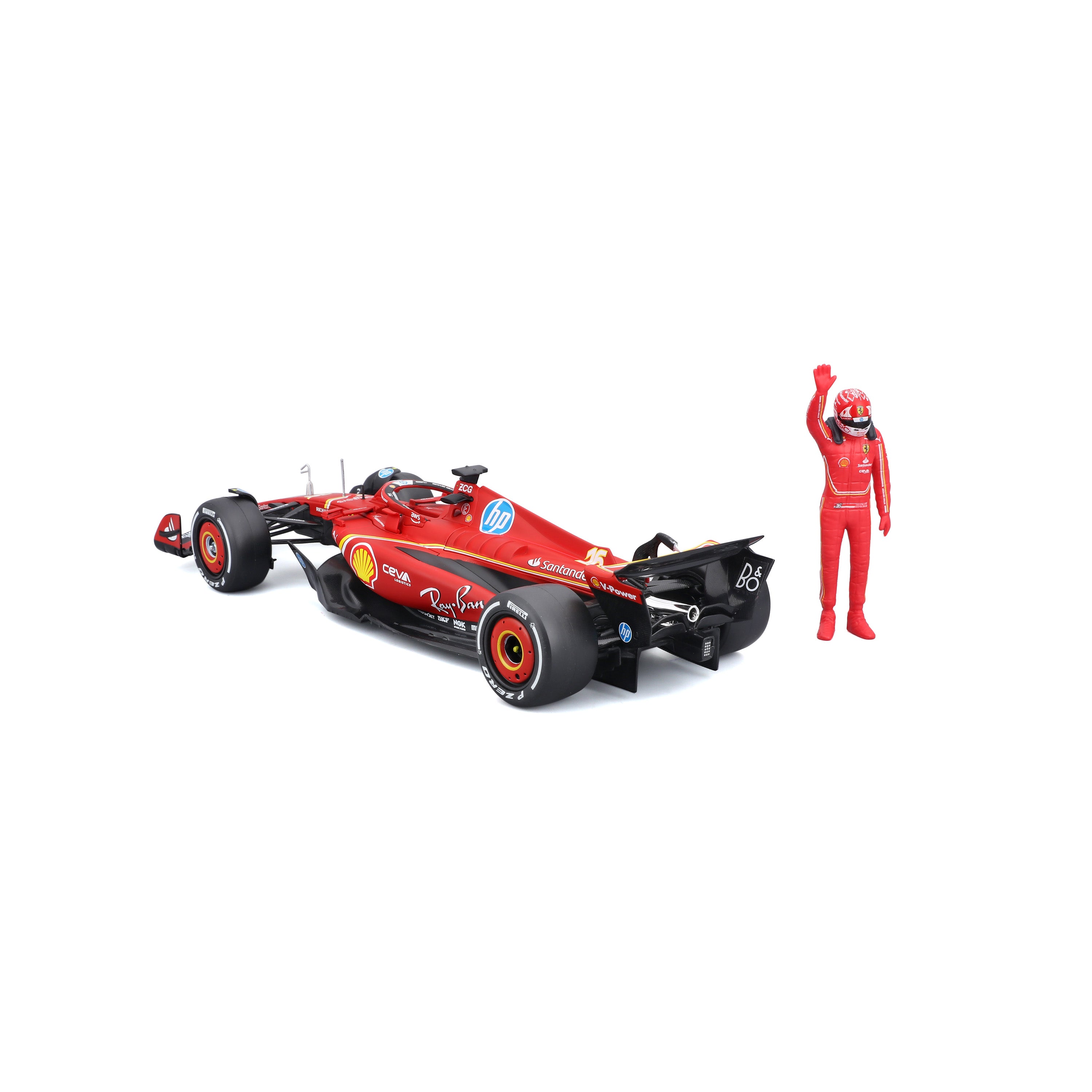 bburago-ferrari-sf-24-16-leclerc-1-24-avec-pilote-voiture-f1 image 5