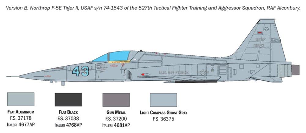 italeri-2827s-northrop-f-5e-tiger-ii-kit-maquette-avion-1-48 image 5