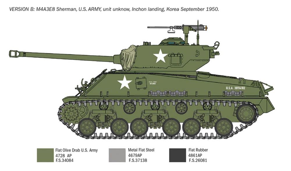 italeri-6586s-m4a3e8-sherman-cor-e-1-35-maquette-char-plastique image 5