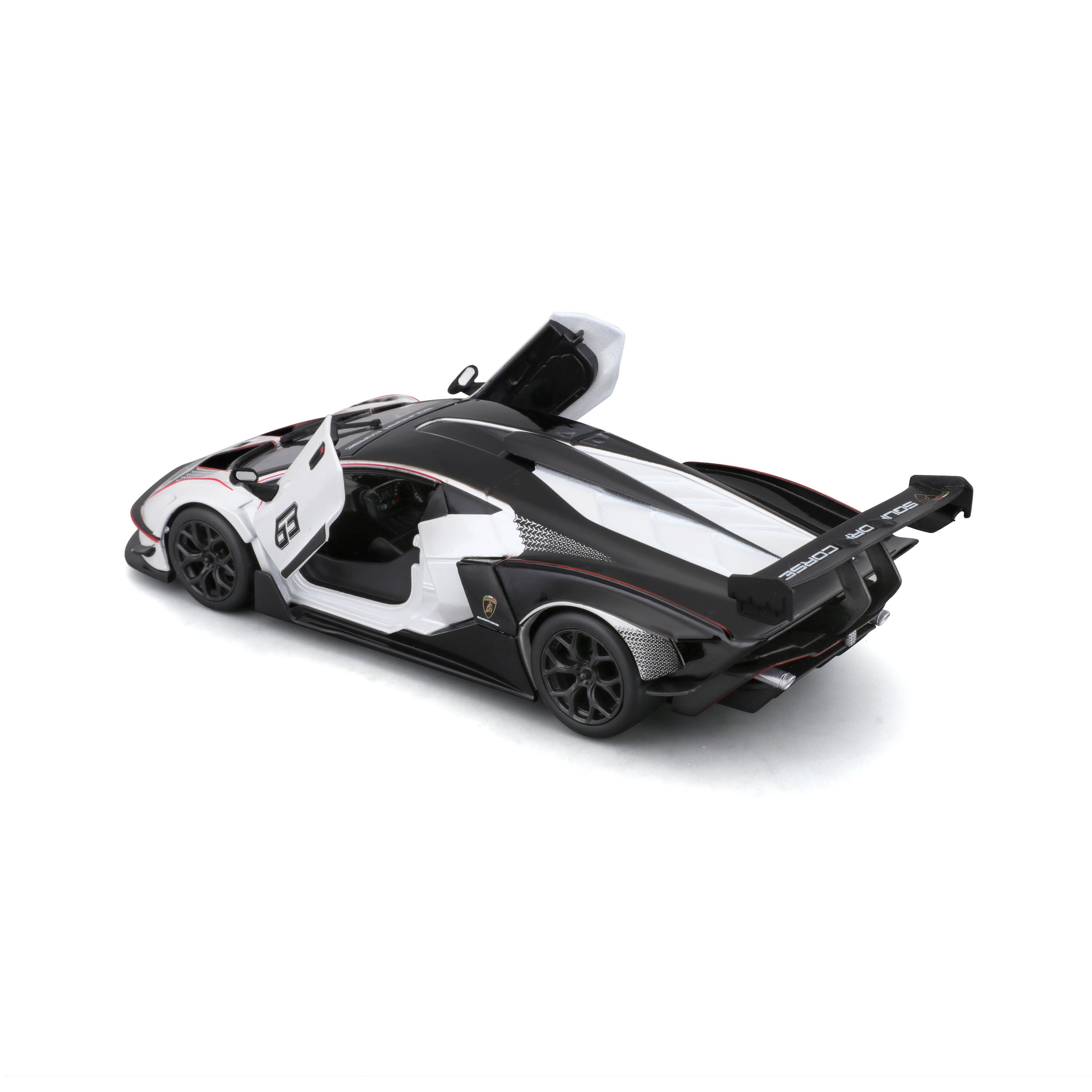 bburago-lamborghini-essenza-scv12-1-24-blanc-et-noir-supercar image 5