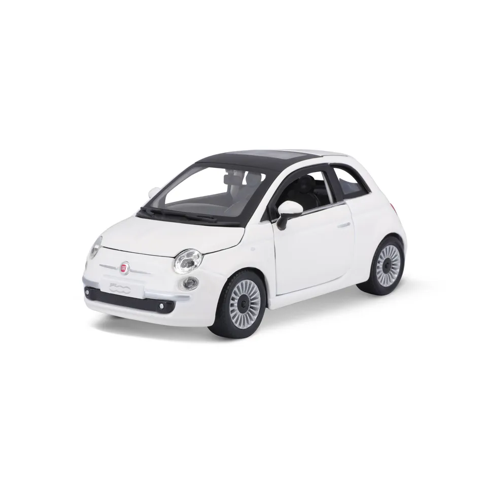 bburago-fiat-500-2007-1-24-street-fire-blanche image 1