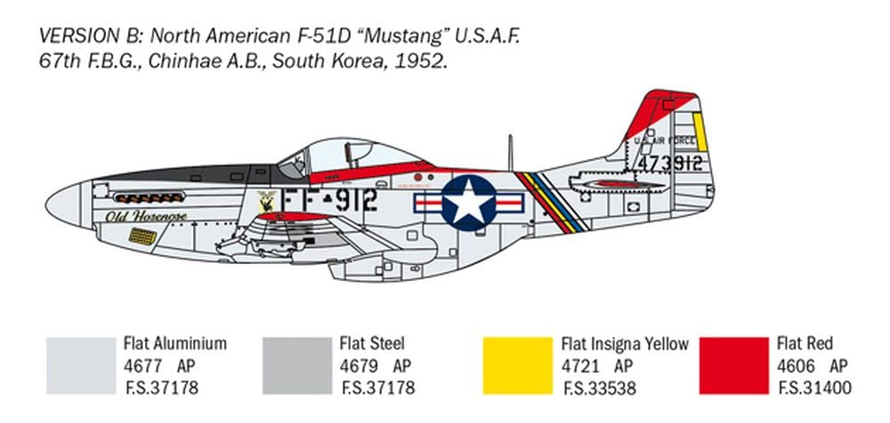 italeri-1452s-f-51d-korean-war-1-72-kit-maquette-avion image 5