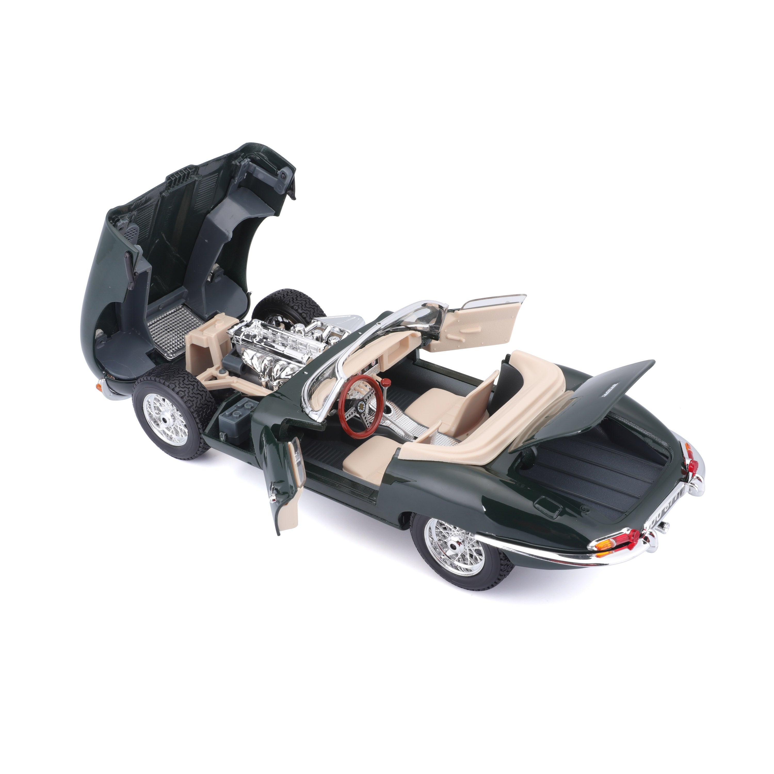 bburago-jaguar-e-type-cabriolet-1-18-verte-voiture-miniature-diecast-classique image 5