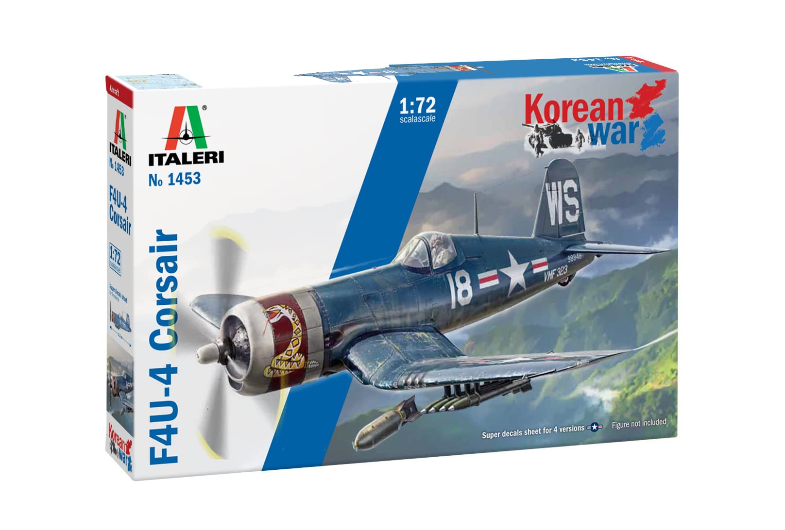 italeri-1453-f4u-4-corsair-korean-war-1-72-maquette-avion-monter image 1