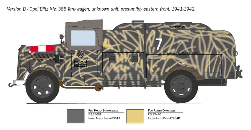italeri-opel-blitz-tankwagen-maquette-camion-militaire image 5