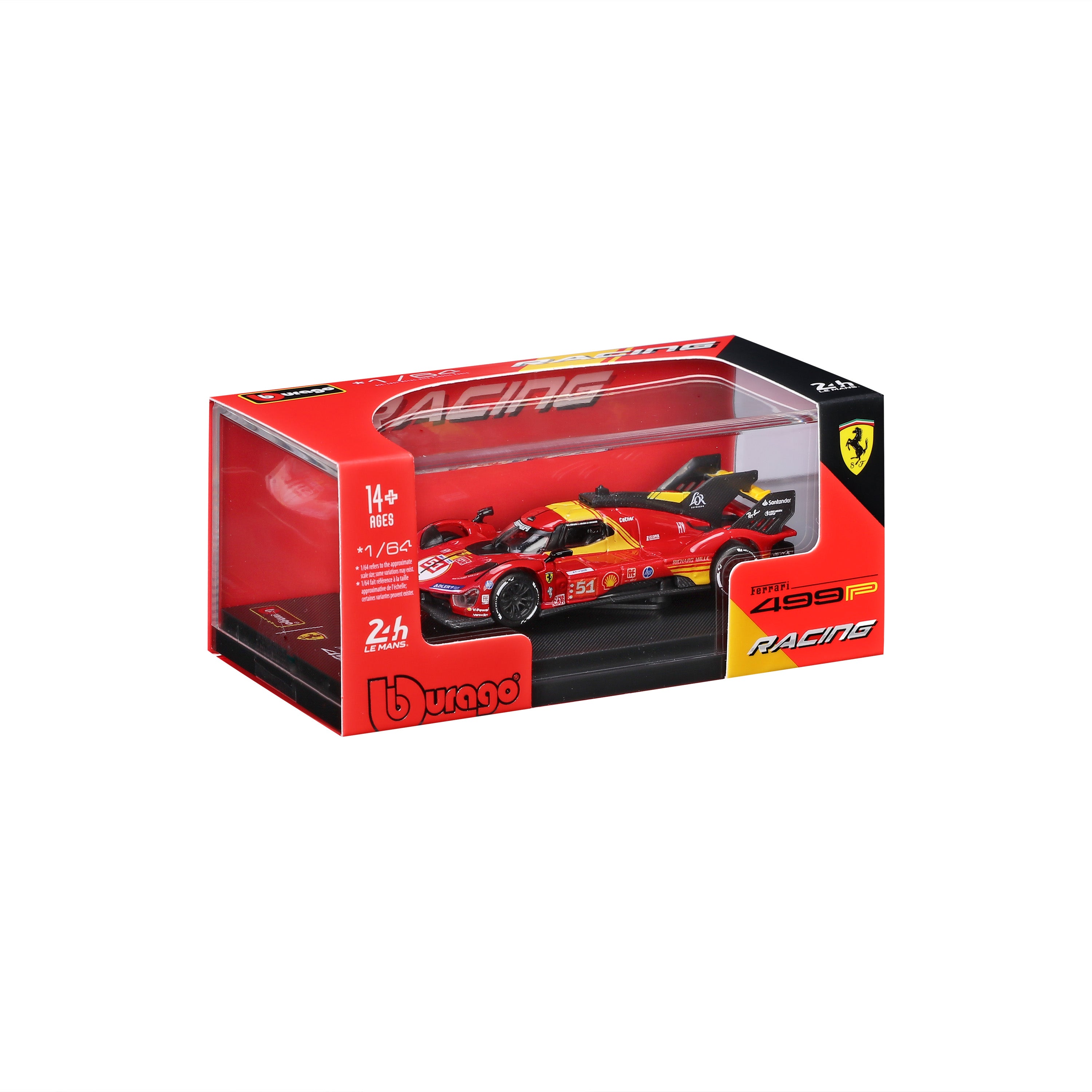 bburago-ferrari-499p-51-wec-2024-hypercar-miniature-1-64-avec-vitrine image 2