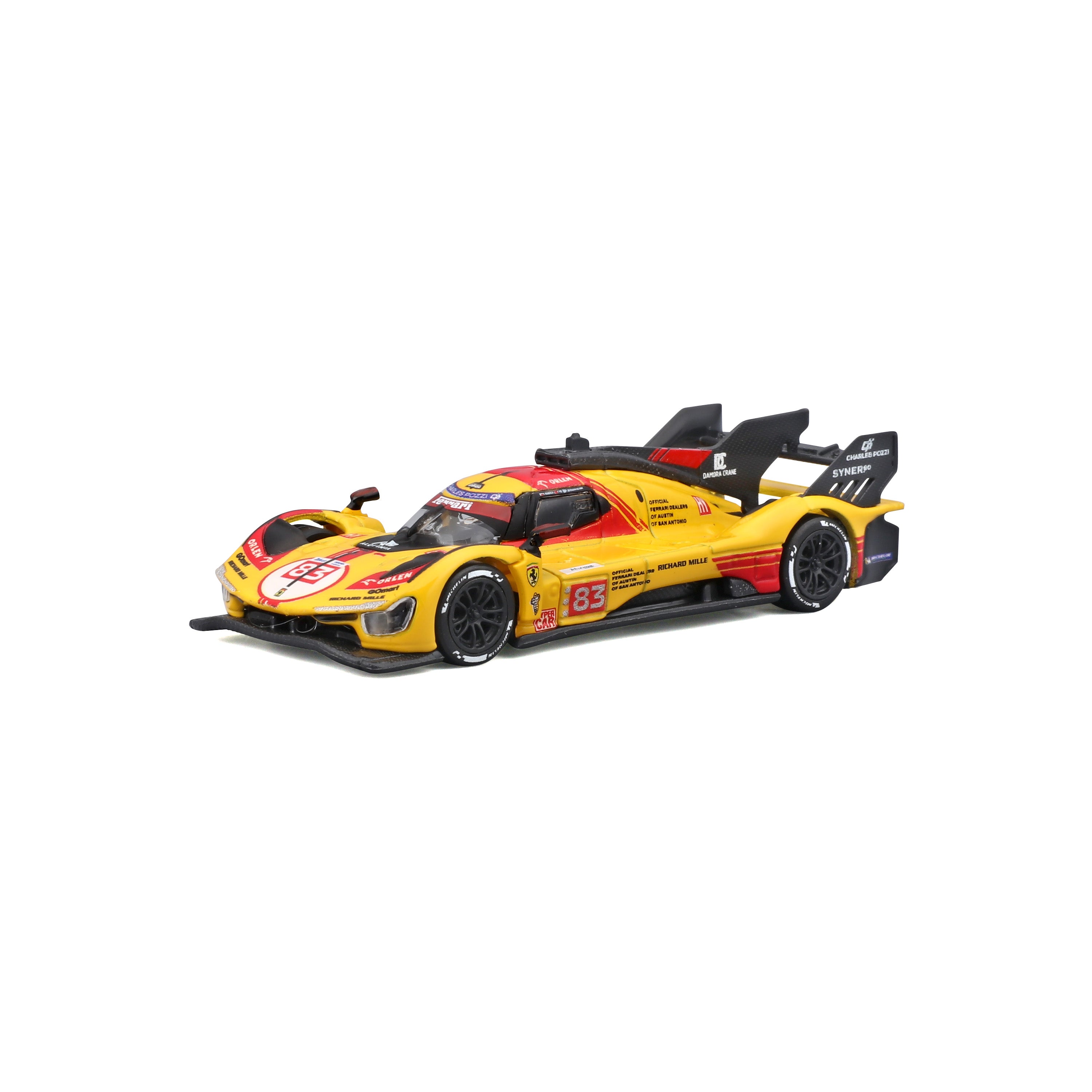 bburago-ferrari-499p-83-1-64-2024-voiture-miniature-diecast-avec-vitrine image 3