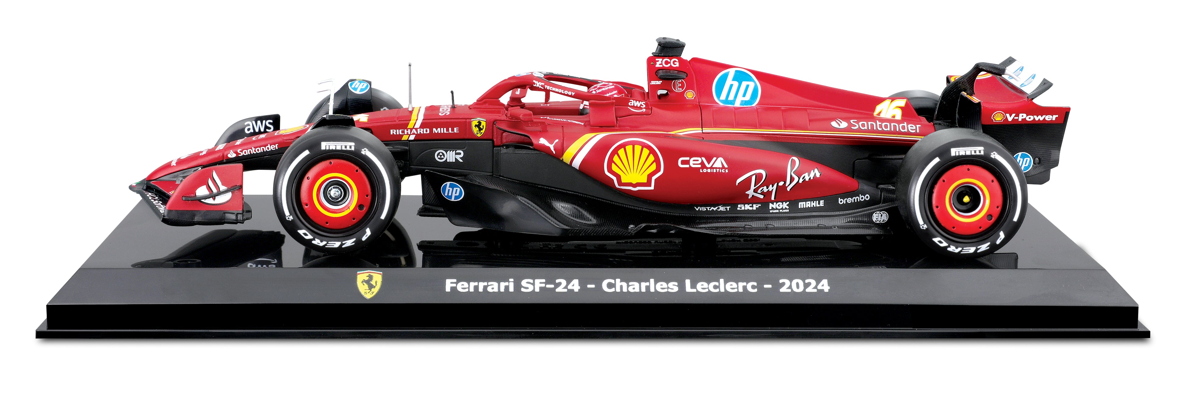 bburago-model-kit-ferrari-sf-24-2024-16-charles-leclerc-f1-1-24 image 2