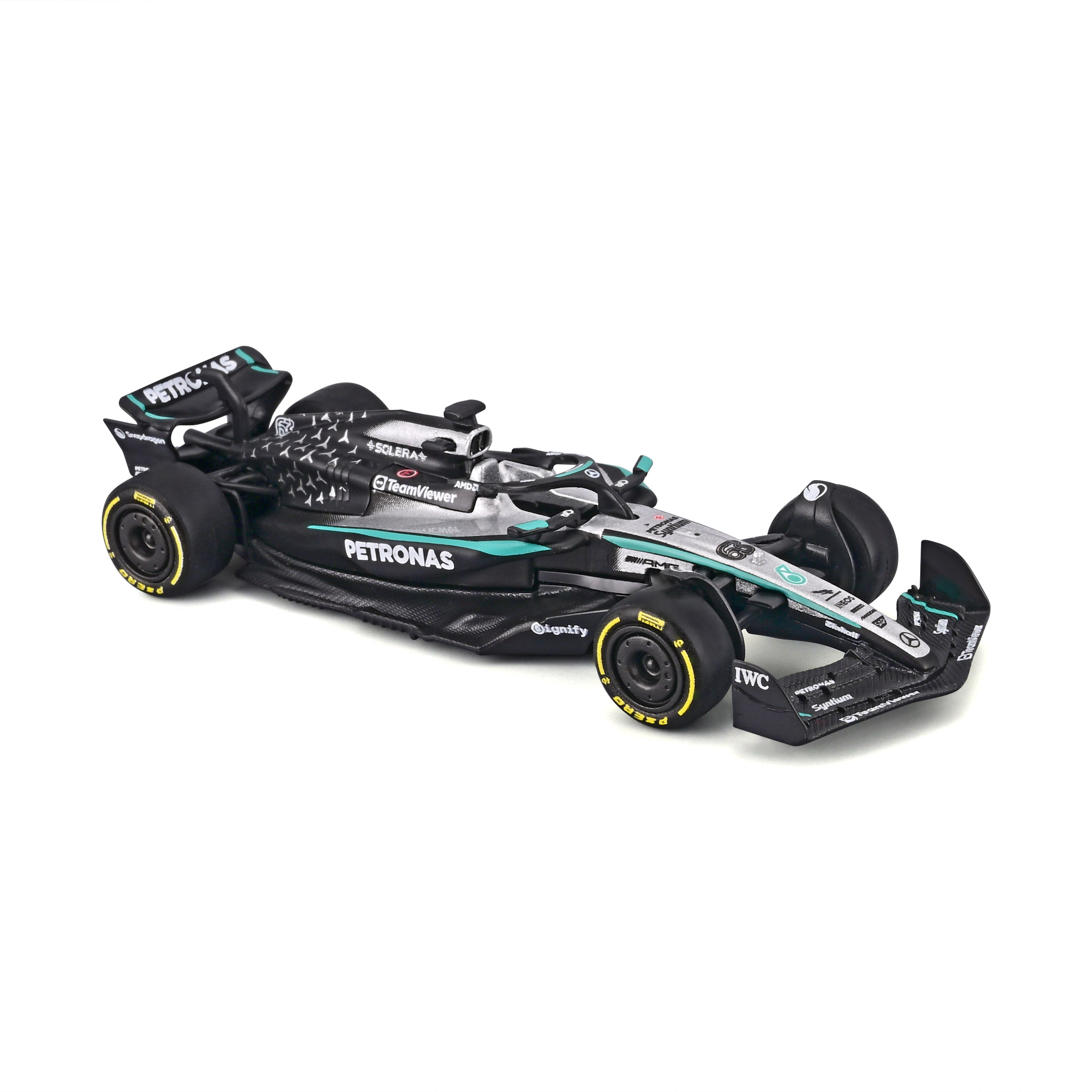 bburago-mercedes-amg-f1-w16-2025-63-george-russell-1-64-avec-vitrine image 6