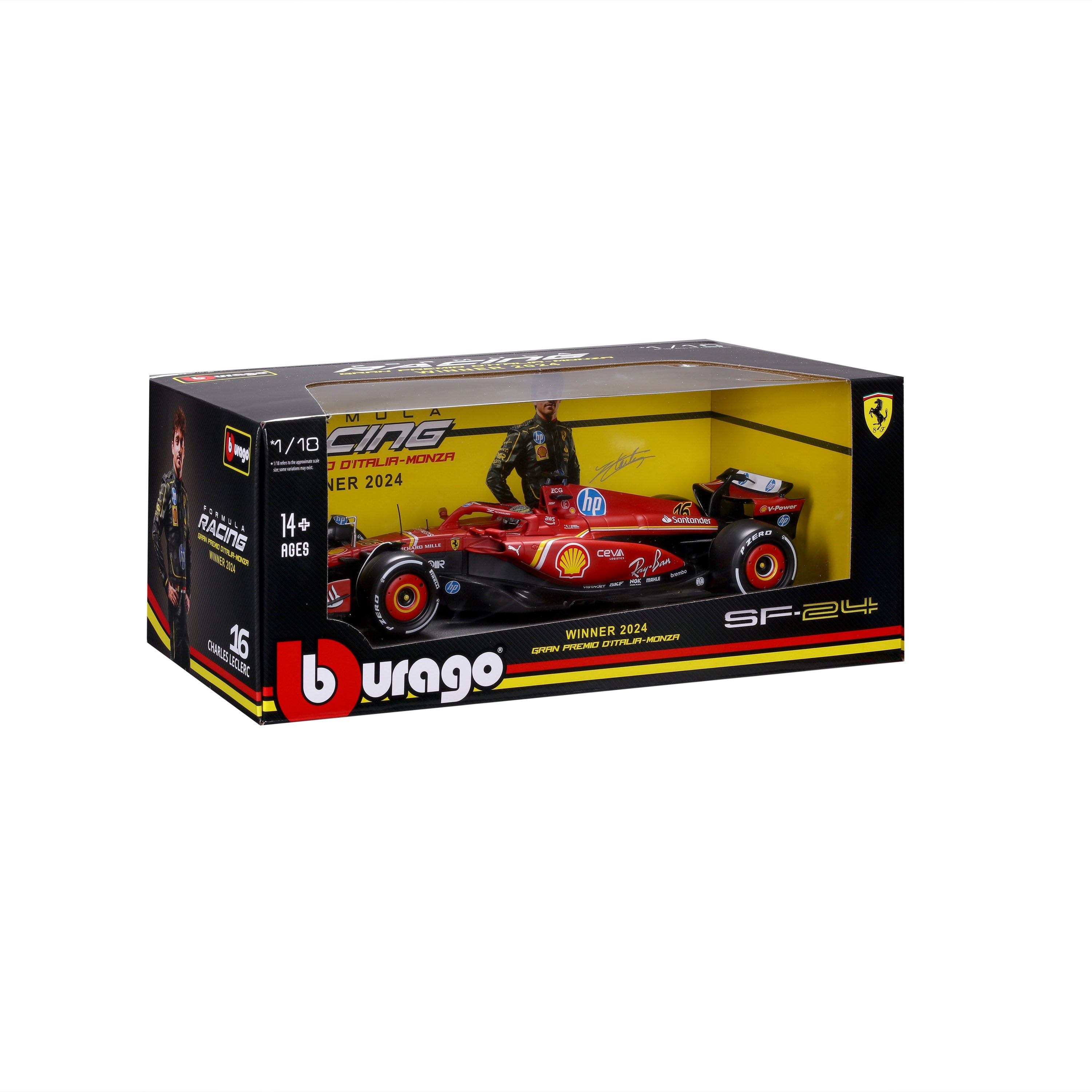 bburago-ferrari-sf-24-16-leclerc-maquette-1-18-vainqueur-gp-monza-2024 image 2
