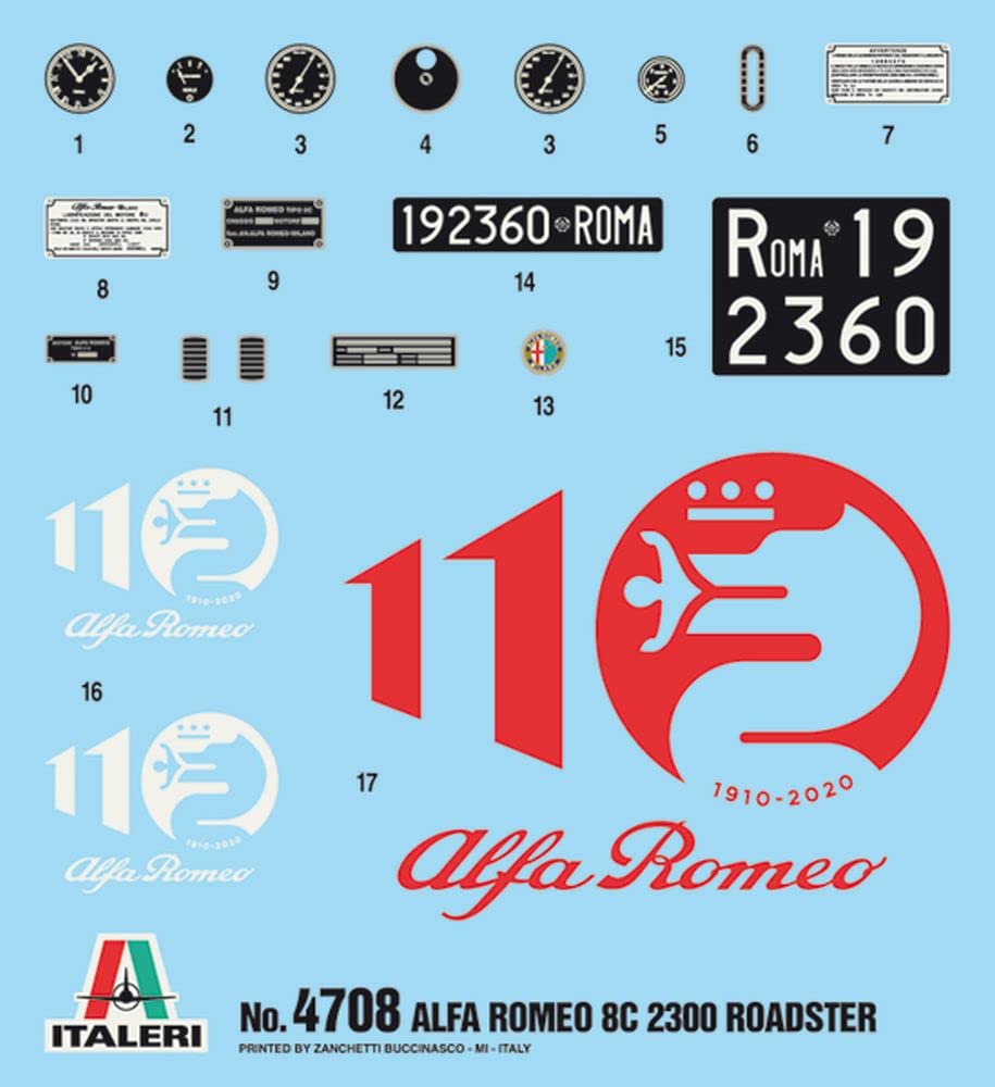 italeri-4708s-maquette-voiture-alfa-romeo-8c-2300-1931-33-1-12-rouge image 3