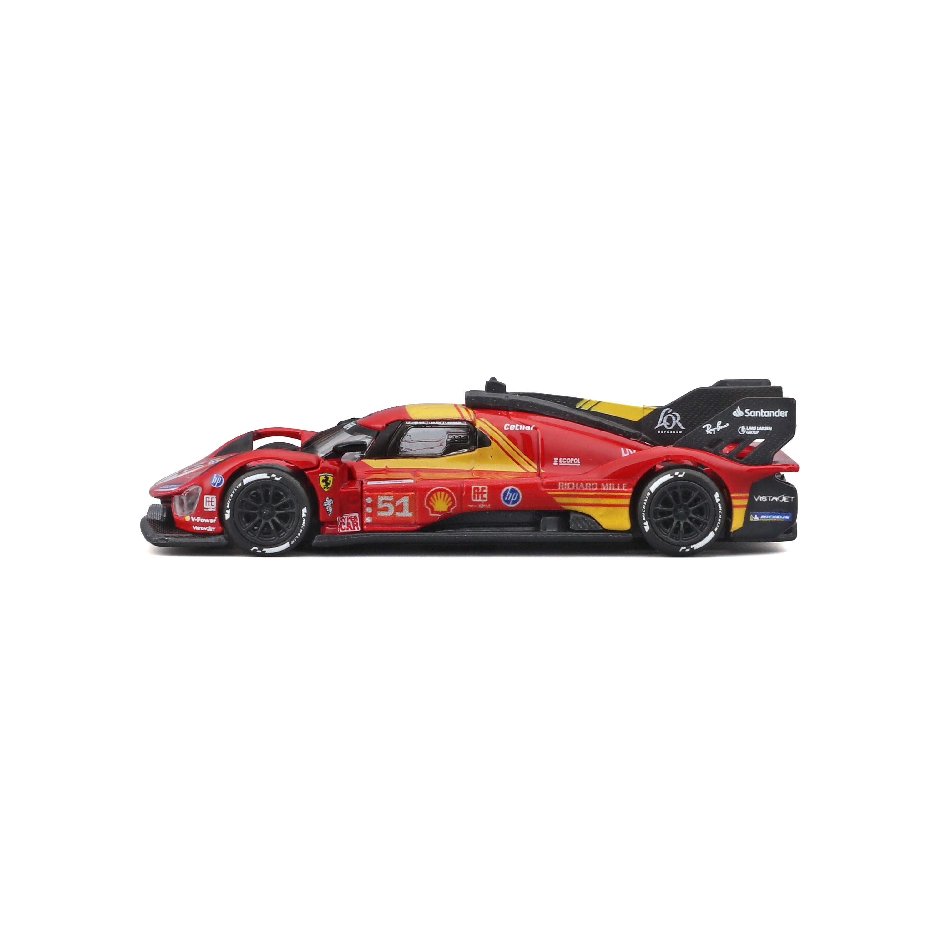 bburago-ferrari-499p-51-wec-2024-hypercar-miniature-1-64-avec-vitrine image 8