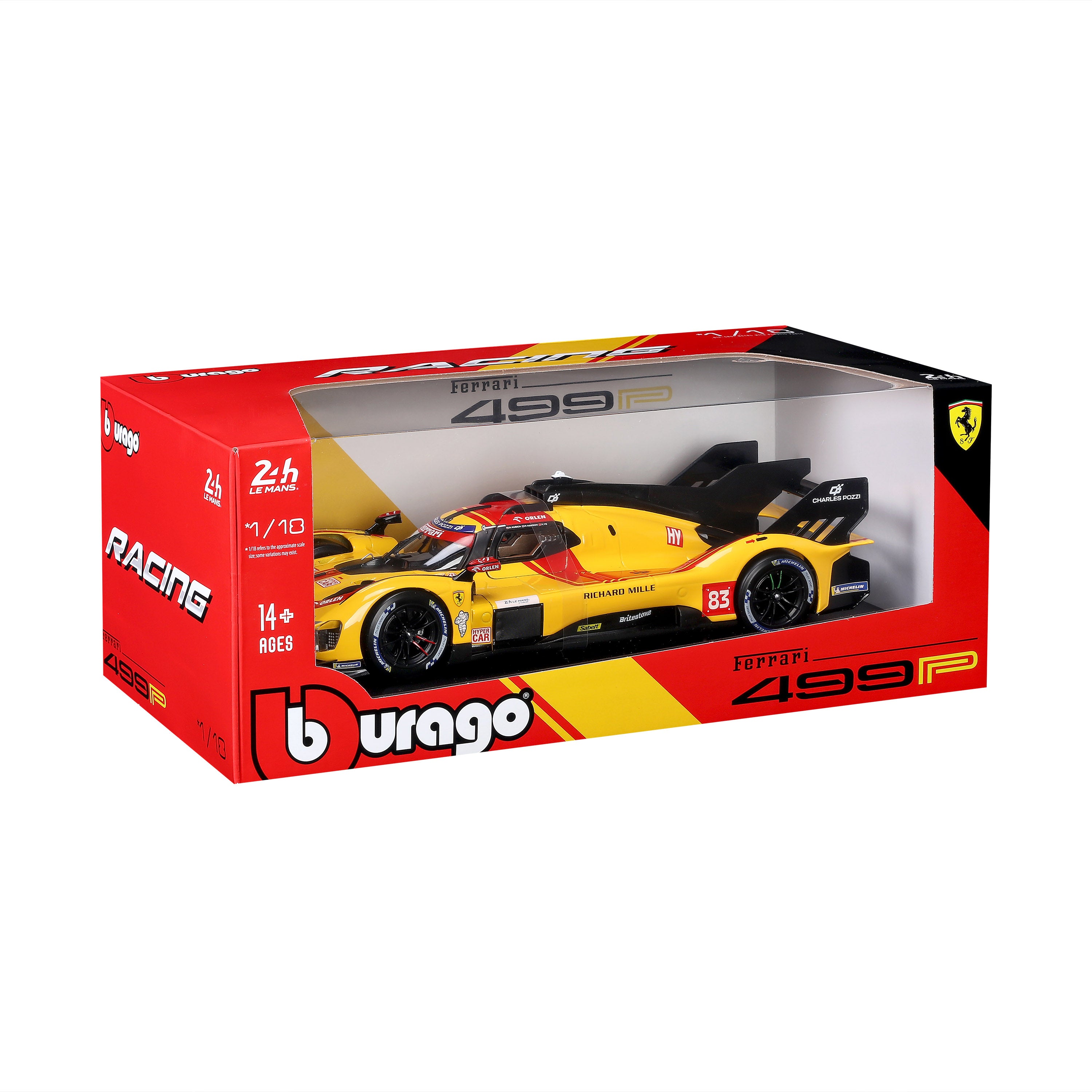 bburago-ferrari-499p-24h-lmh-hypercar-2025-n-83-miniature-1-18 image 2