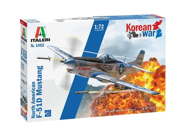 italeri-1452s-f-51d-korean-war-1-72-kit-maquette-avion image 1
