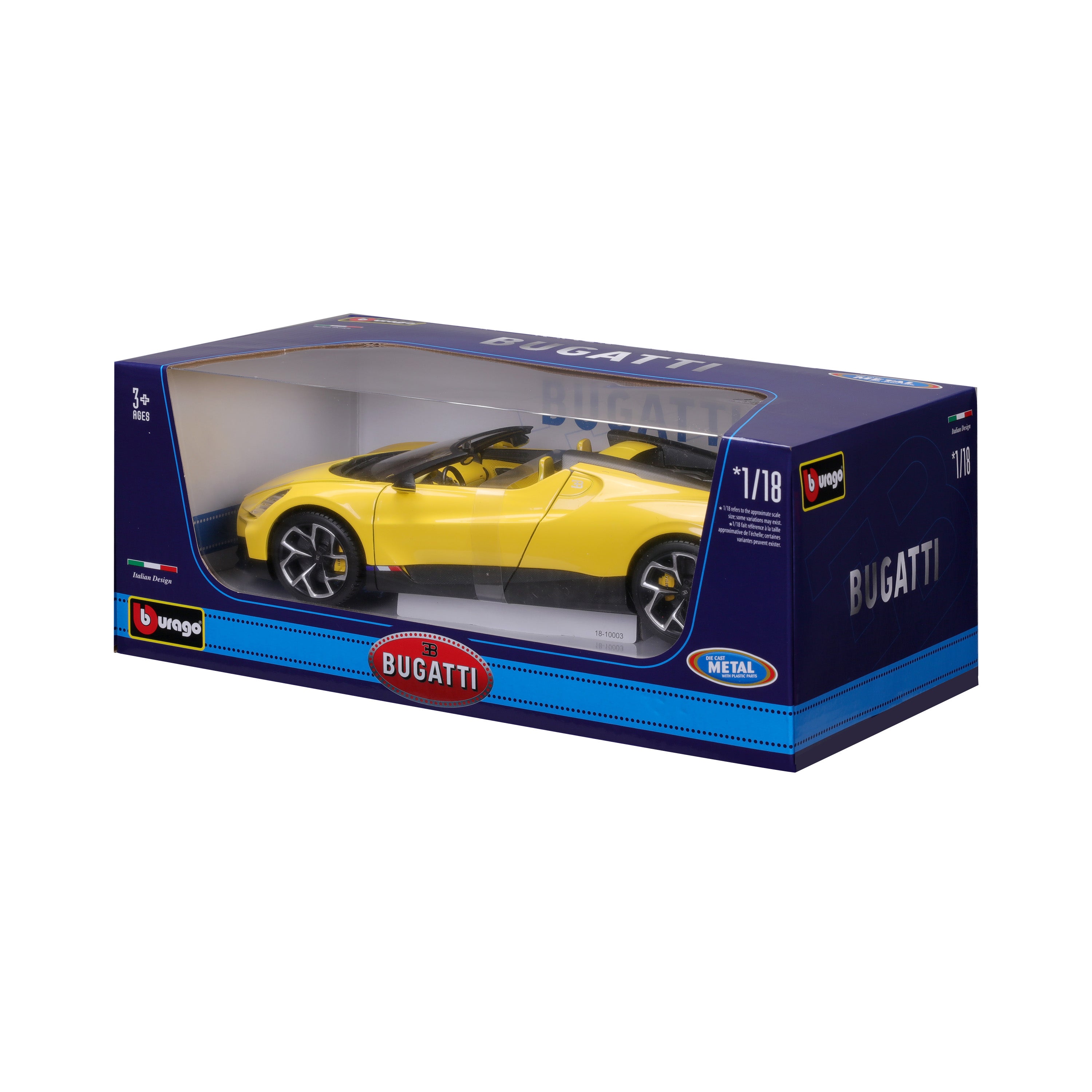 bburago-bugatti-w16-mistral-roadster-jaune-voiture-1-18-die-cast image 8