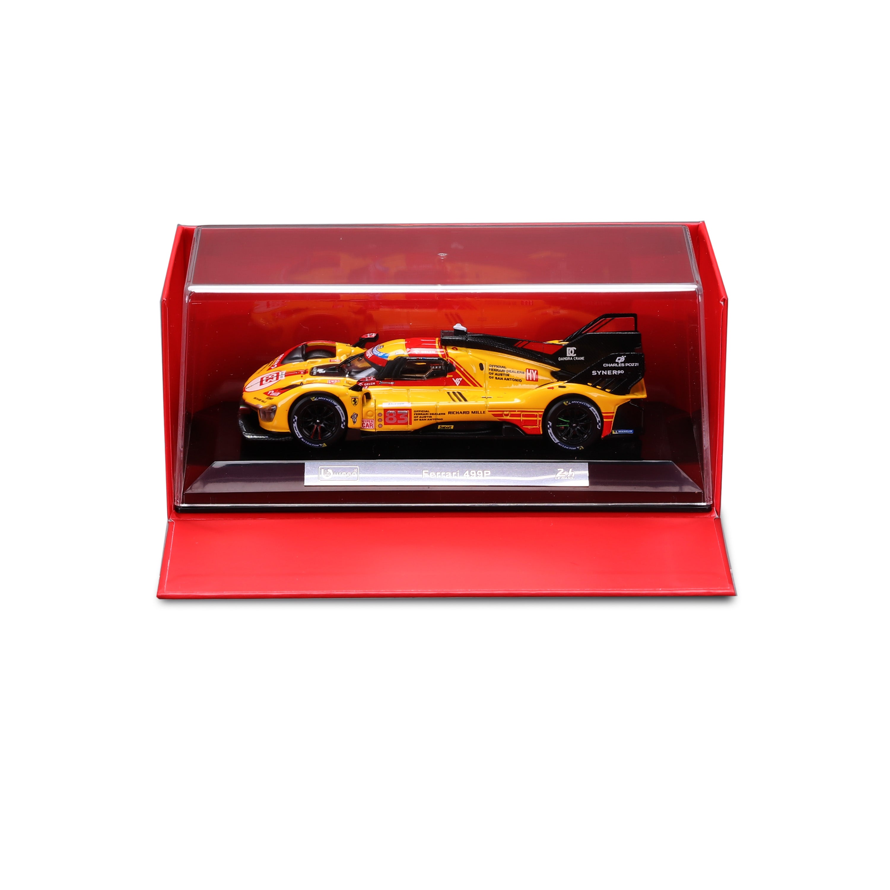 bburago-ferrari-499p-83-24h-le-mans-2024-1-43-avec-vitrine image 2