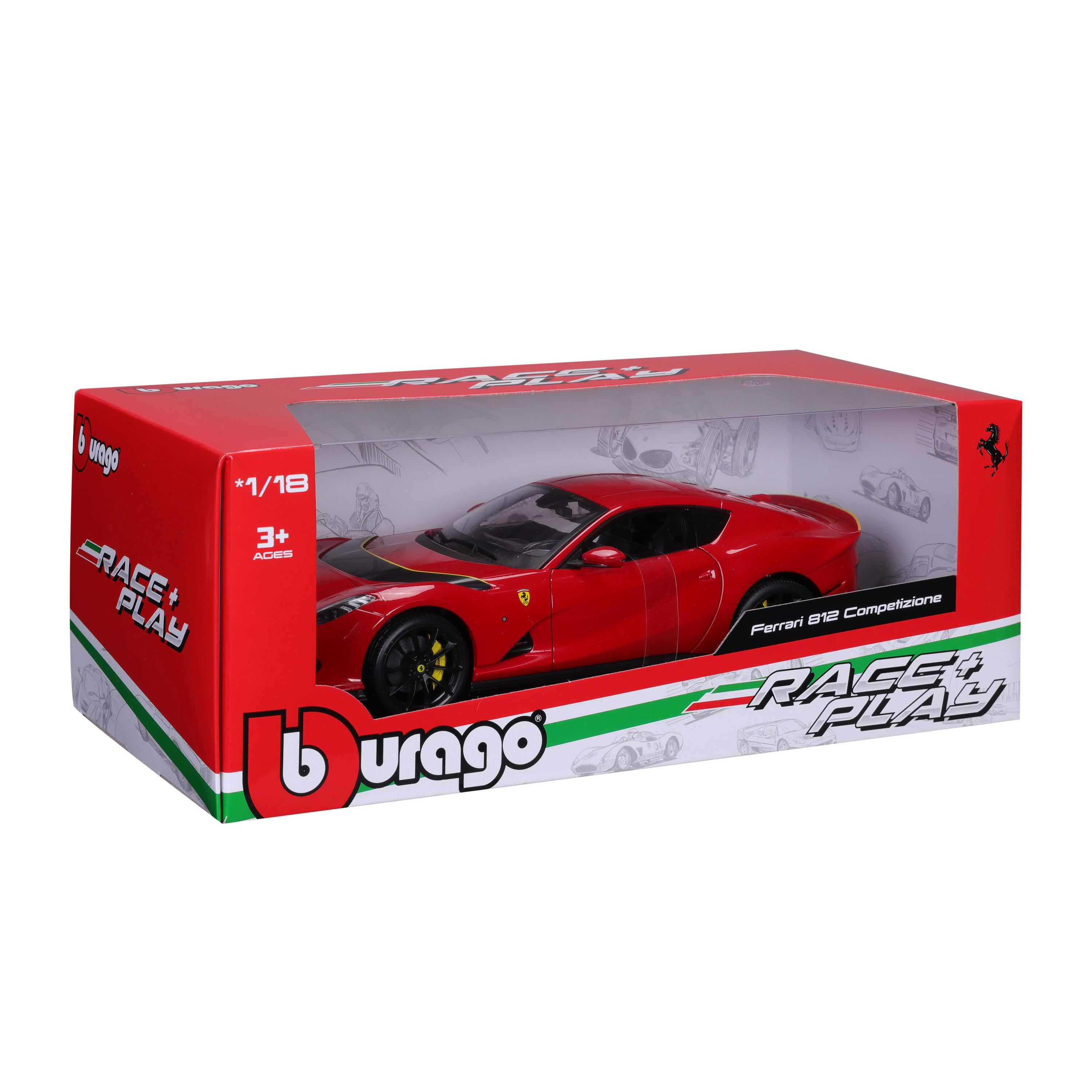 bburago-ferrari-812-competizione-2021-1-18-rosso-corsa image 2