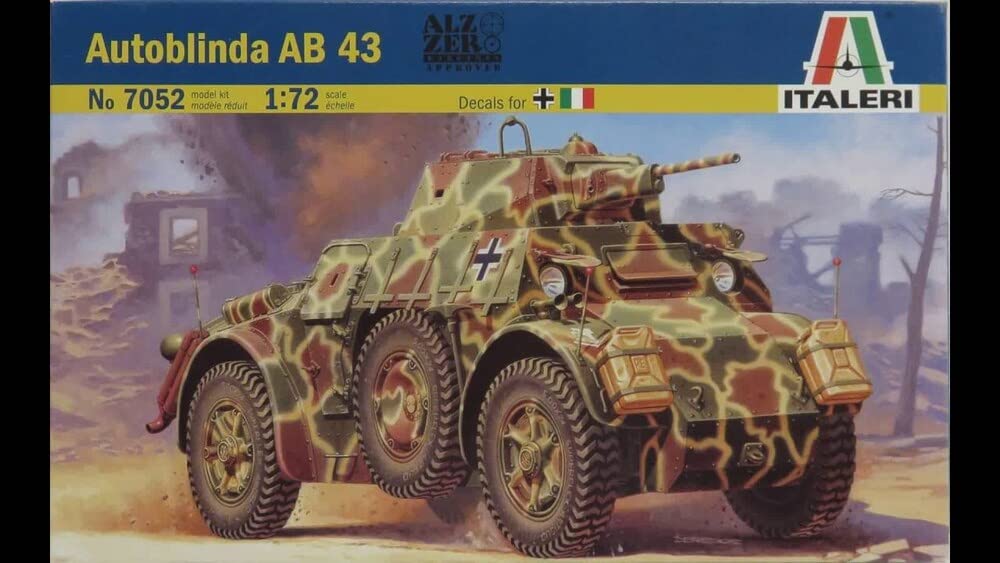 italeri-7052-autoblinda-ab43-1-72-maquette-char image 1