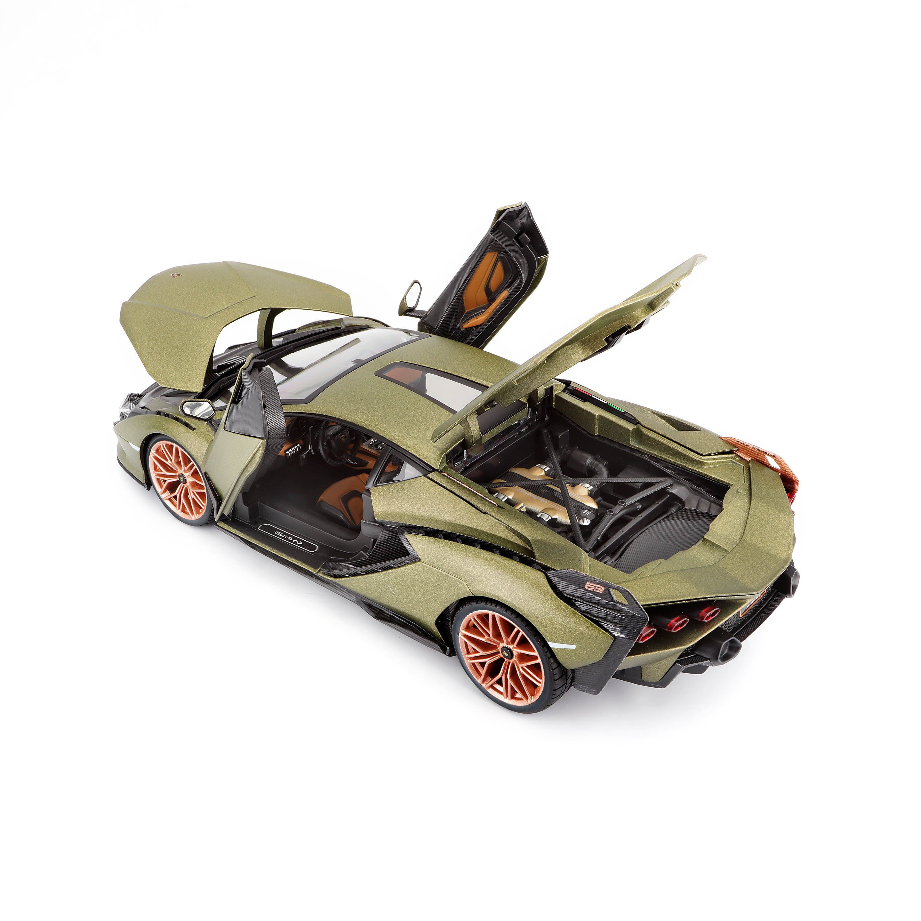 bburago-lamborghini-sian-fkp-37-1-18-miniature-auto-diecast-verte image 5