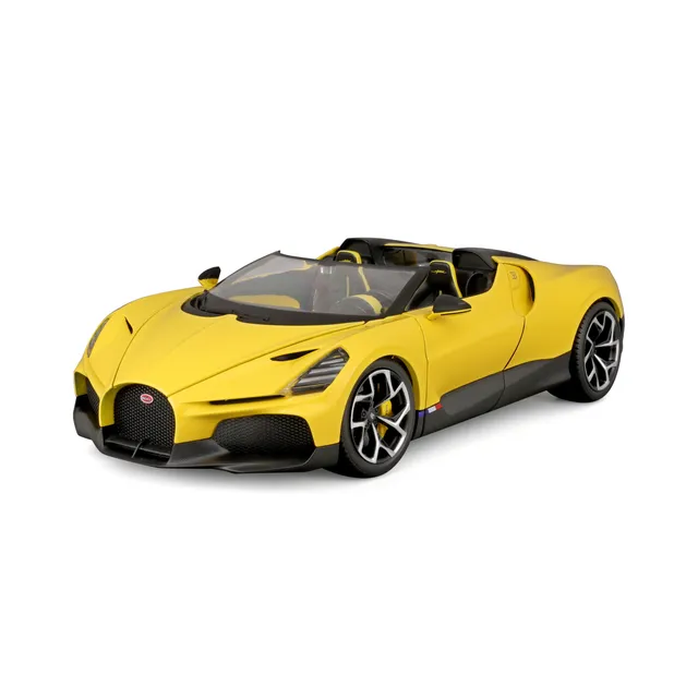 bburago-bugatti-w16-mistral-roadster-jaune-voiture-1-18-die-cast image 1