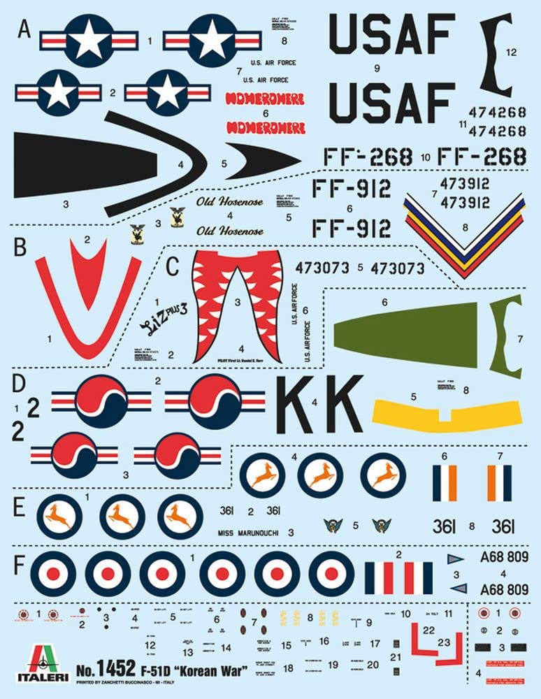 italeri-1452s-f-51d-korean-war-1-72-kit-maquette-avion image 3