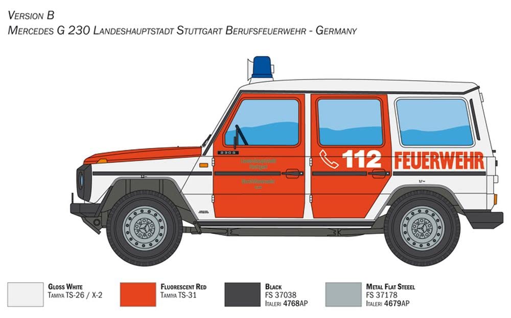 italeri-3663-mercedes-g230-pompier-maquette-voiture-1-24 image 5