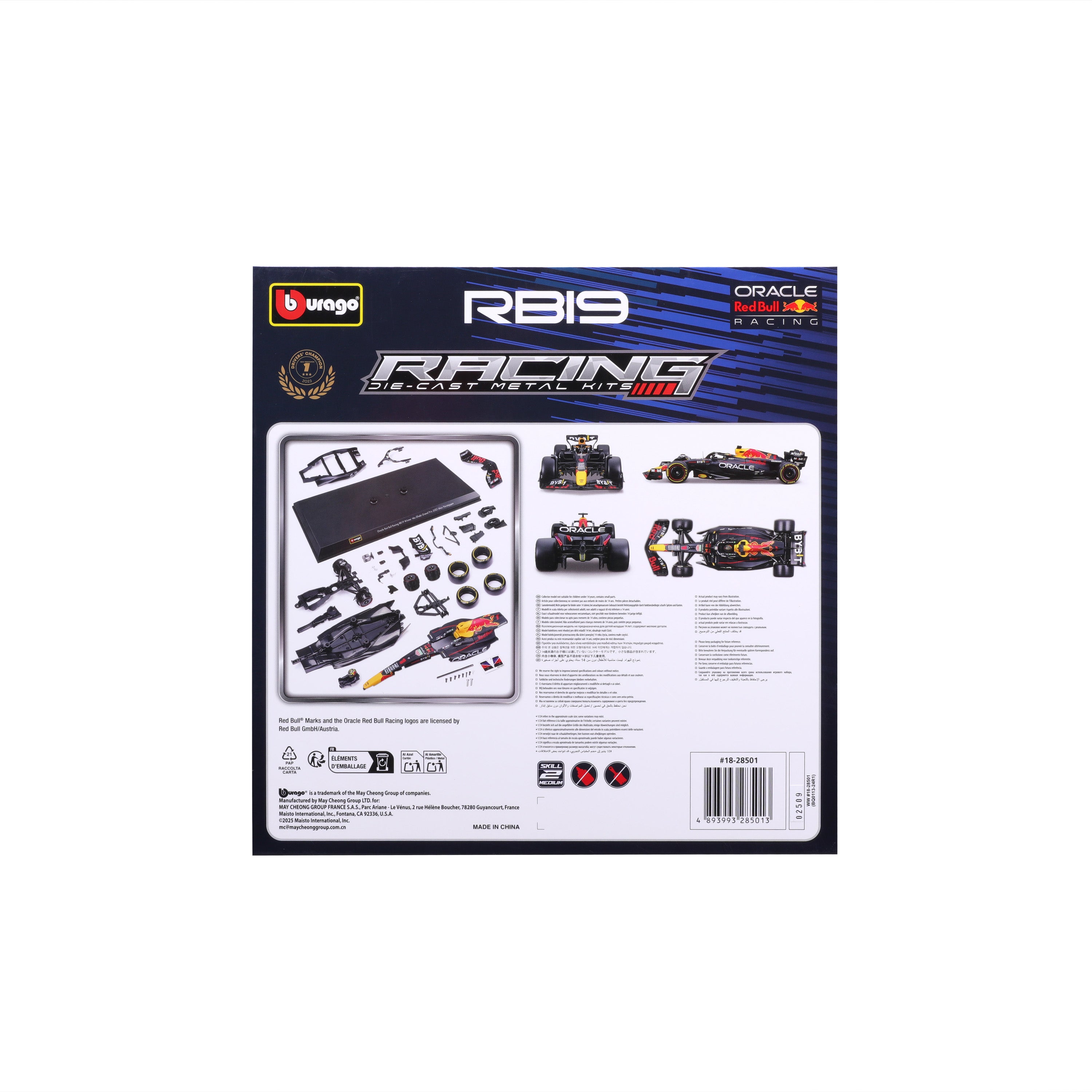bburago-model-kit-red-bull-rb19-1-verstappen-2023-f1-monter-1-24 image 7