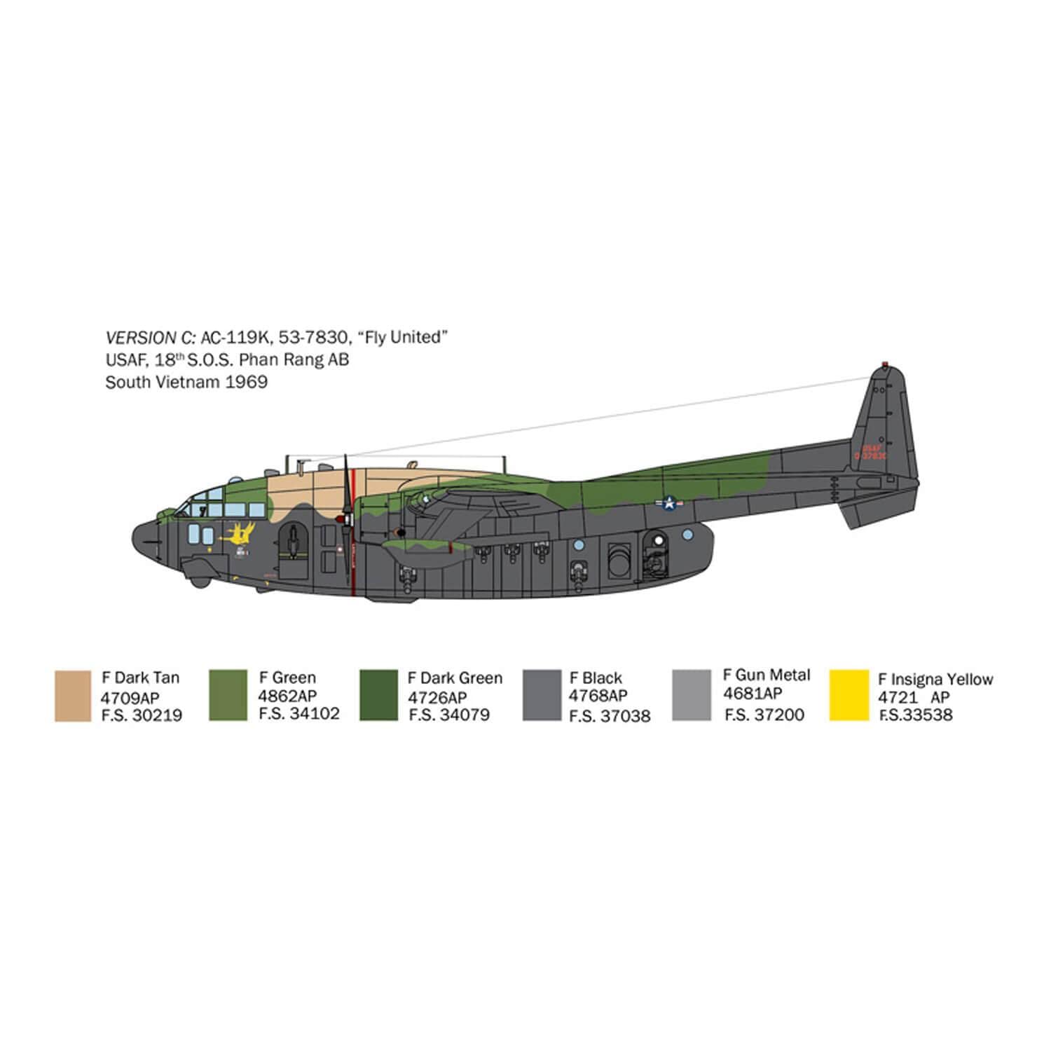 italeri-1468-ac-119k-stinger-maquette-avion-1-72-monter image 4