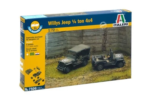 italeri-i7506-jeep-1-4-ton-4x4-utility-truck-maquette-militaire-1-72 image 1
