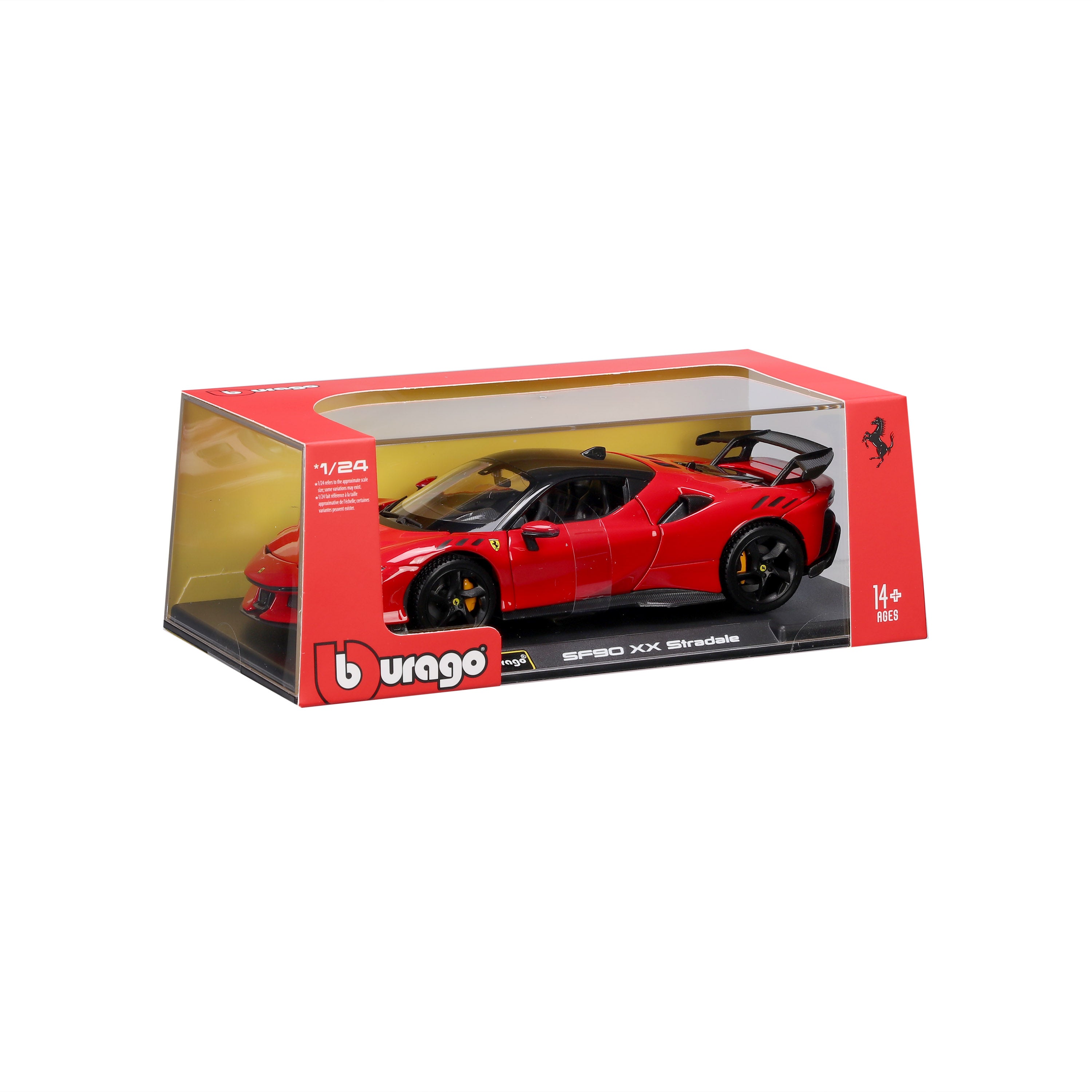 bburago-ferrari-sf90xx-1-24-rouge-avec-vitrine-exclusivit-web image 2