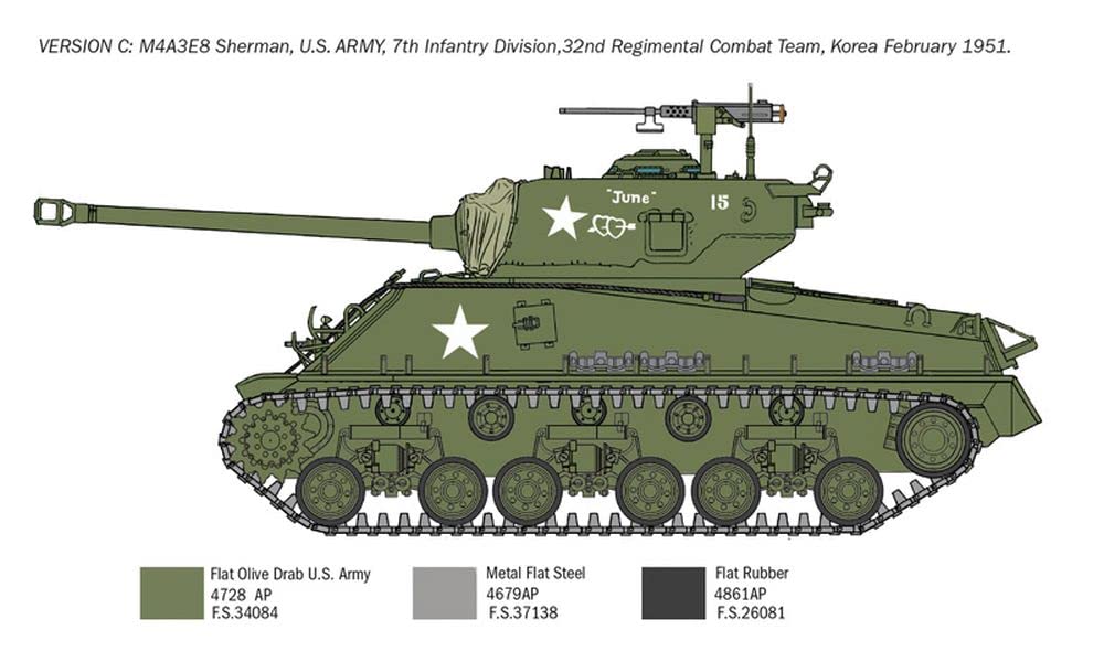 italeri-6586s-m4a3e8-sherman-cor-e-1-35-maquette-char-plastique image 6