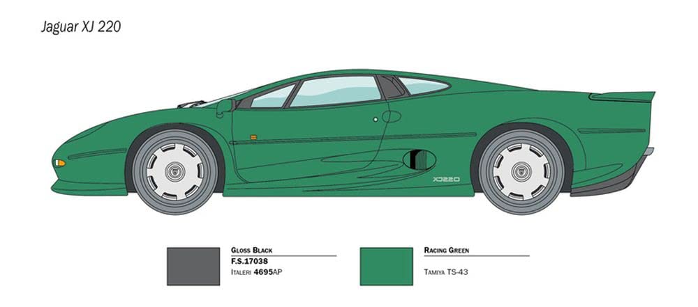 italeri-3631s-jaguar-xj-220-maquette-voiture-1-24-monter image 4