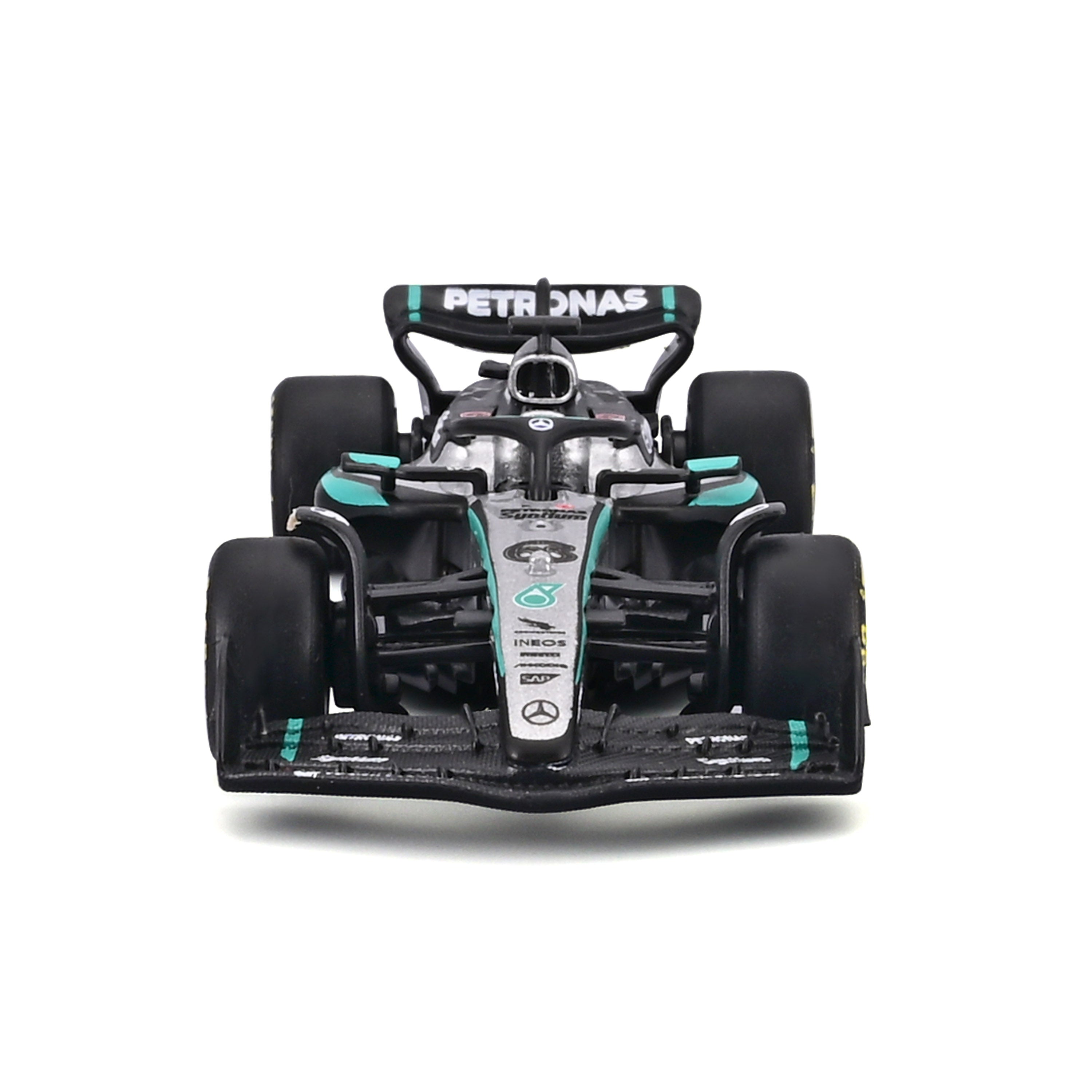 bburago-mercedes-amg-f1-w16-2025-63-george-russell-1-64-avec-vitrine image 3