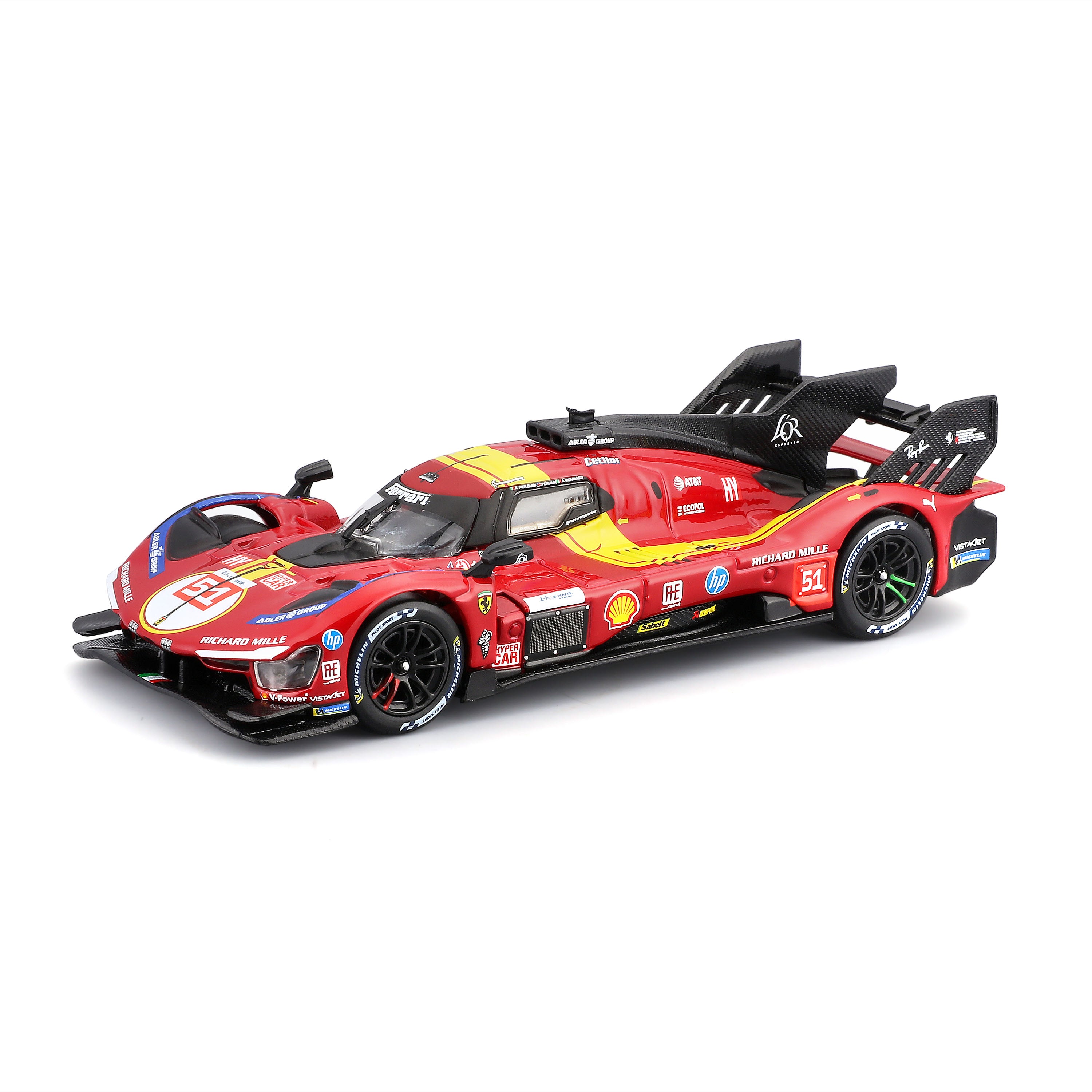 bburago-ferrari-499p-n-51-le-mans-2025-lmh-1-43-avec-vitrine image 3