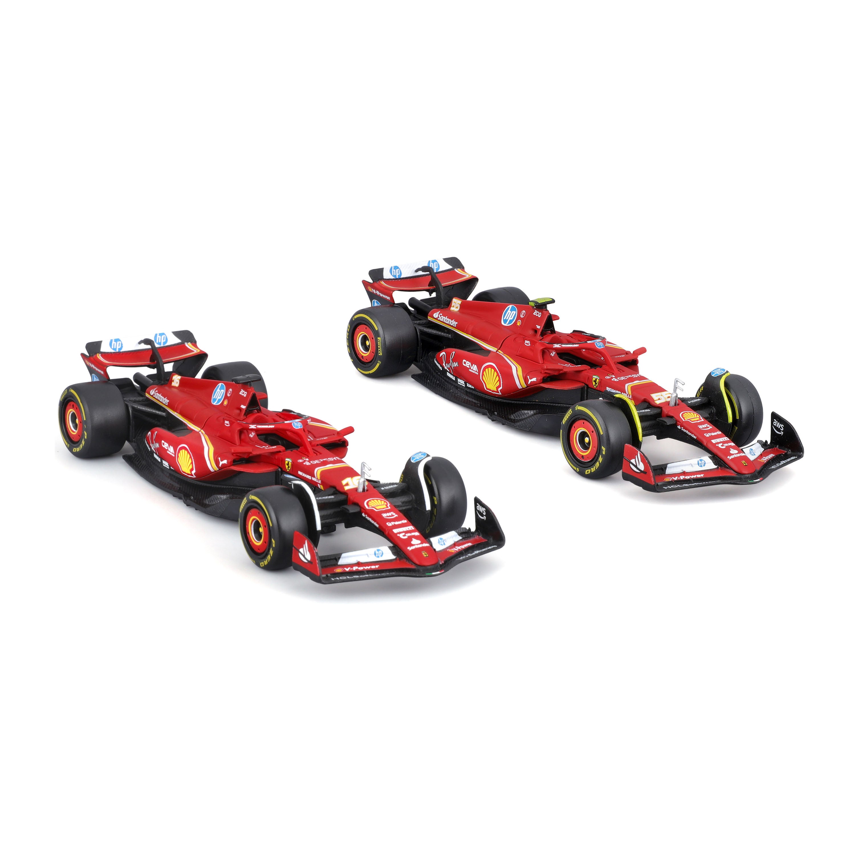 bburago-set-2-ferrari-sf-24-leclerc-16-sainz-55-f1-2024-imola-miniatures-f1-1-43 image 2