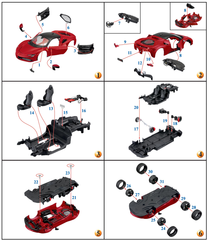 bburago-model-kit-ferrari-sf90-stradale-kit-de-montage-1-24-36-pi-ces image 7