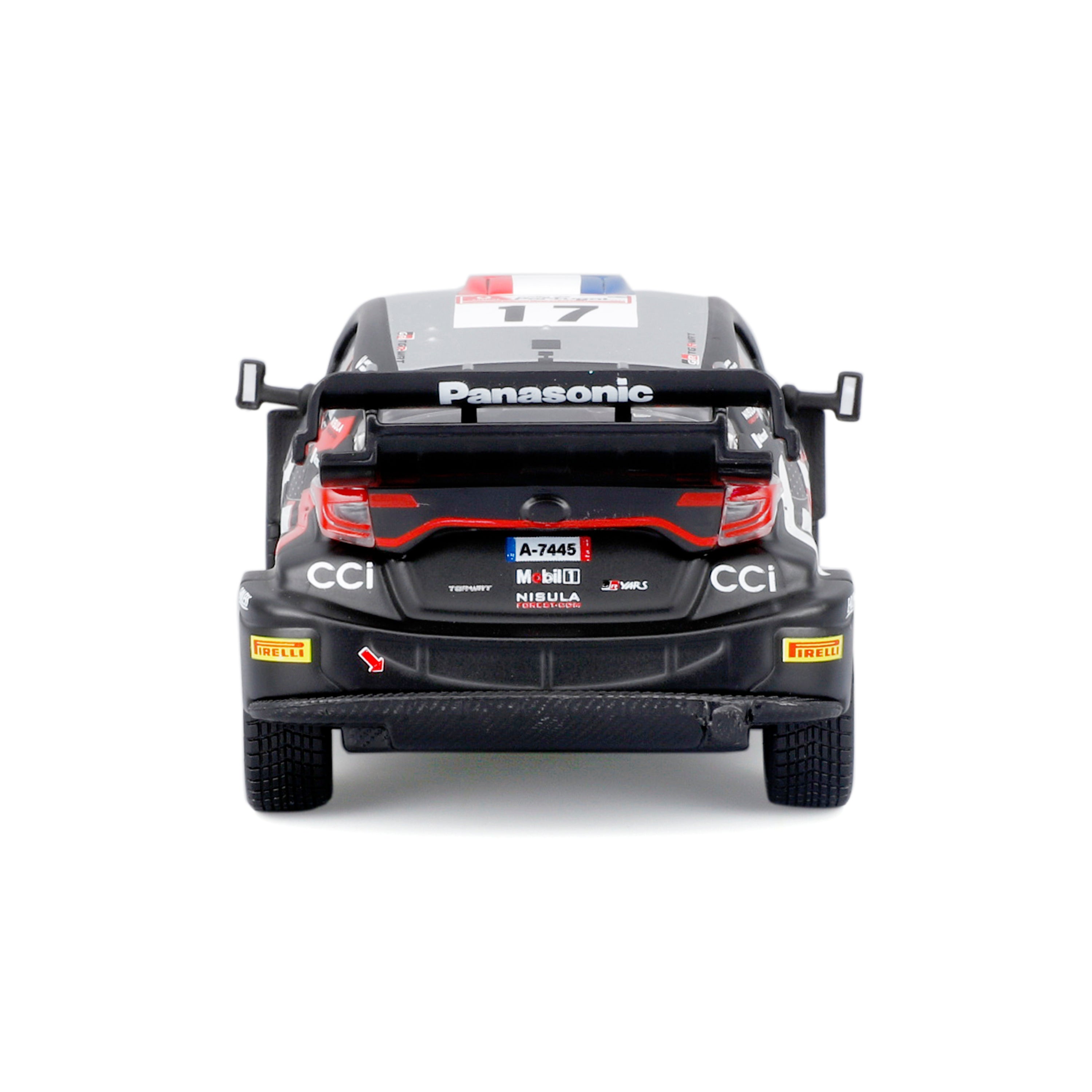 bburago-toyota-gr-yaris-rally-1-hybrid-17-ogier-maquette-1-43-avec-teca-d-exposi image 3