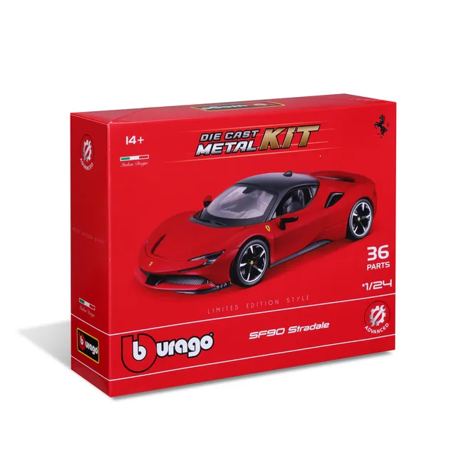 bburago-model-kit-ferrari-sf90-stradale-kit-de-montage-1-24-36-pi-ces image 1
