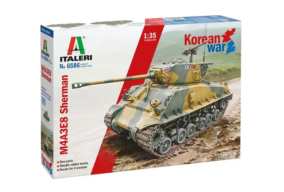 italeri-6586s-m4a3e8-sherman-cor-e-1-35-maquette-char-plastique image 1