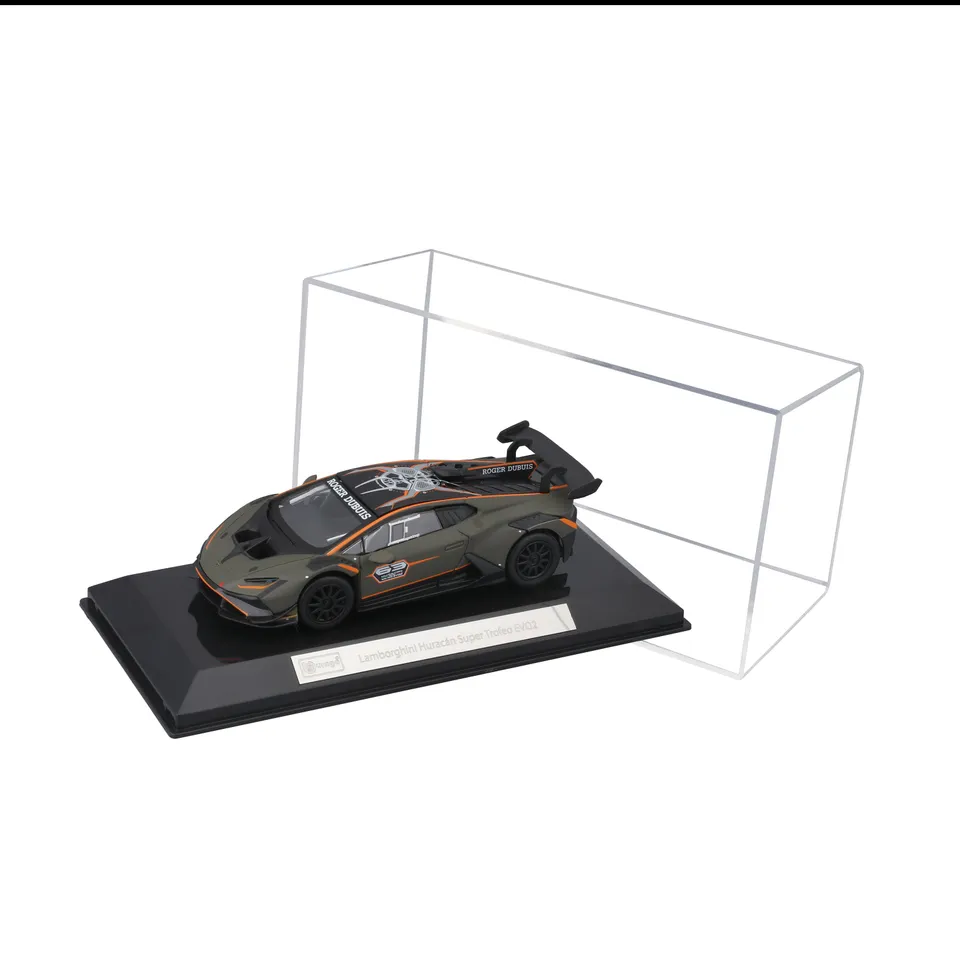 bburago-lamborghini-huracan-super-trofeo-evo2-1-43-vert-m-tallis-vitrine image 1